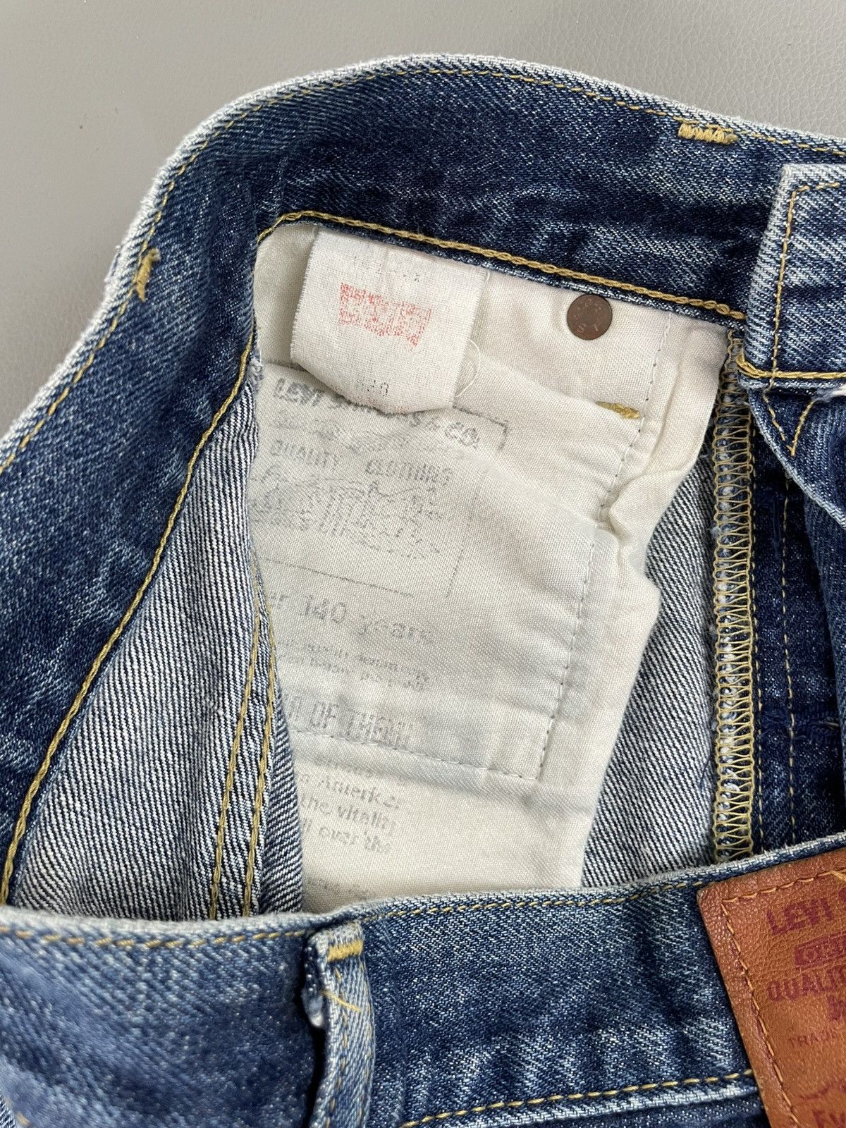 Levi's Vintage Clothing Levi's 702 Big E Selvedge Red Washed Blue Distressed Jeans Size US 30 / EU 46 - 8 Thumbnail
