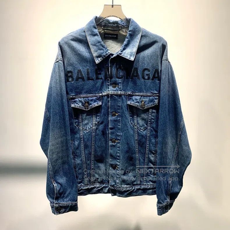 Balenciaga Balenciaga Logo Embroidered Denim Jacket Size US M / EU 48-50 / 2 - 1 Thumbnail