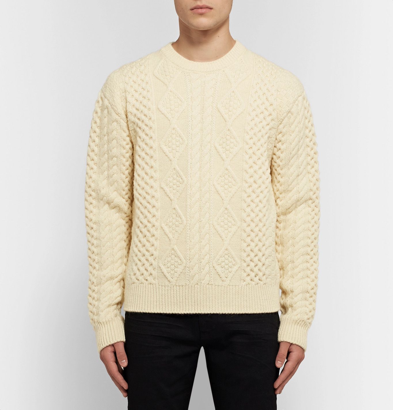 Saint Laurent Paris Aran Wool Sweater Size US S / EU 44-46 / 1 - 15 Thumbnail