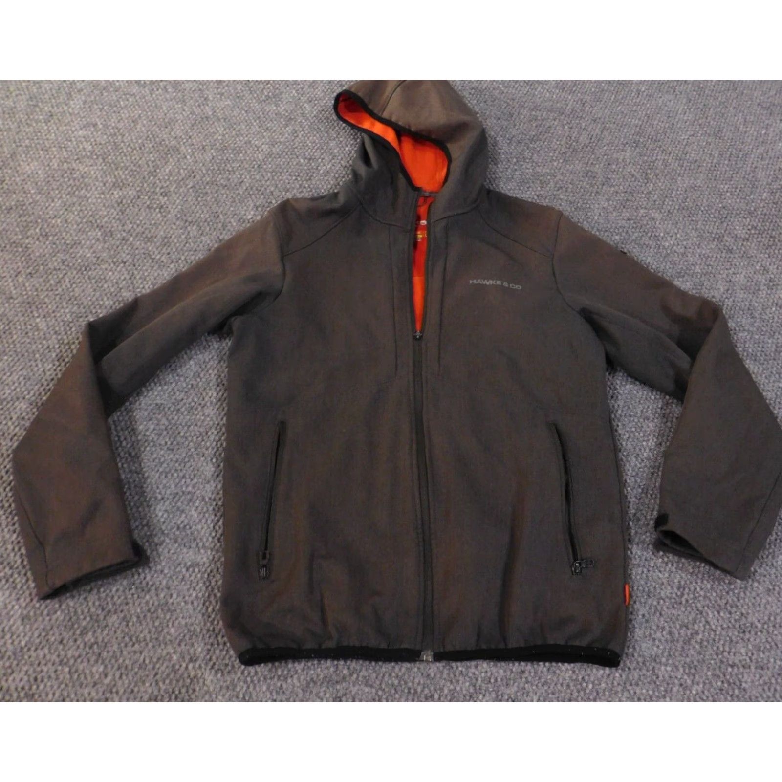 Vintage Hawke & Co Jacket Mens Brown Zip Outdoors Bomber Regular Stretch Performance Fall Winter Walking Small Size US S / EU 44-46 / 1 - 2 Thumbnail