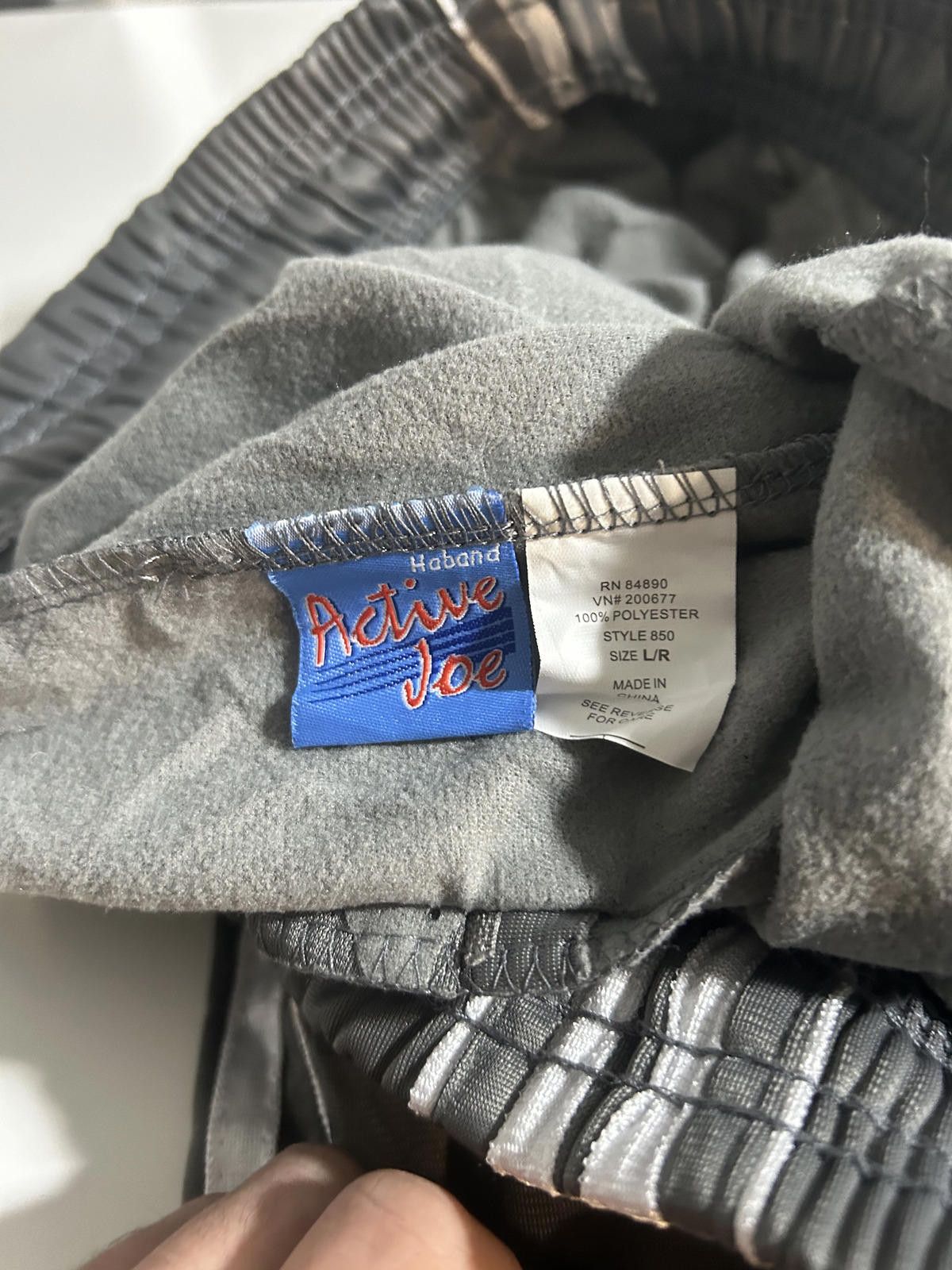 Designer Active Joe Men's Track Pants - Black with Silver Stripes Size US 34 / EU 50 - 2 Thumbnail