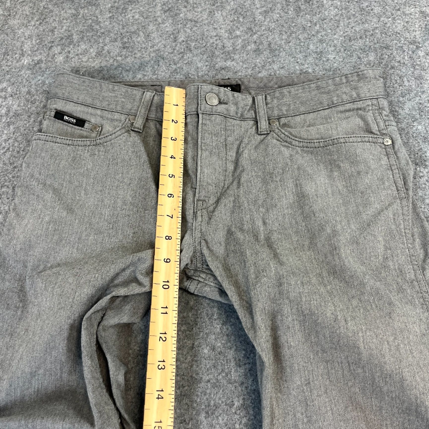 Hugo Boss HUGO BOSS Jeans Slim Tapered 34x30 Light Grey Denim 5-Pocket Preppy Men Size US 34 / EU 50 - 5 Thumbnail