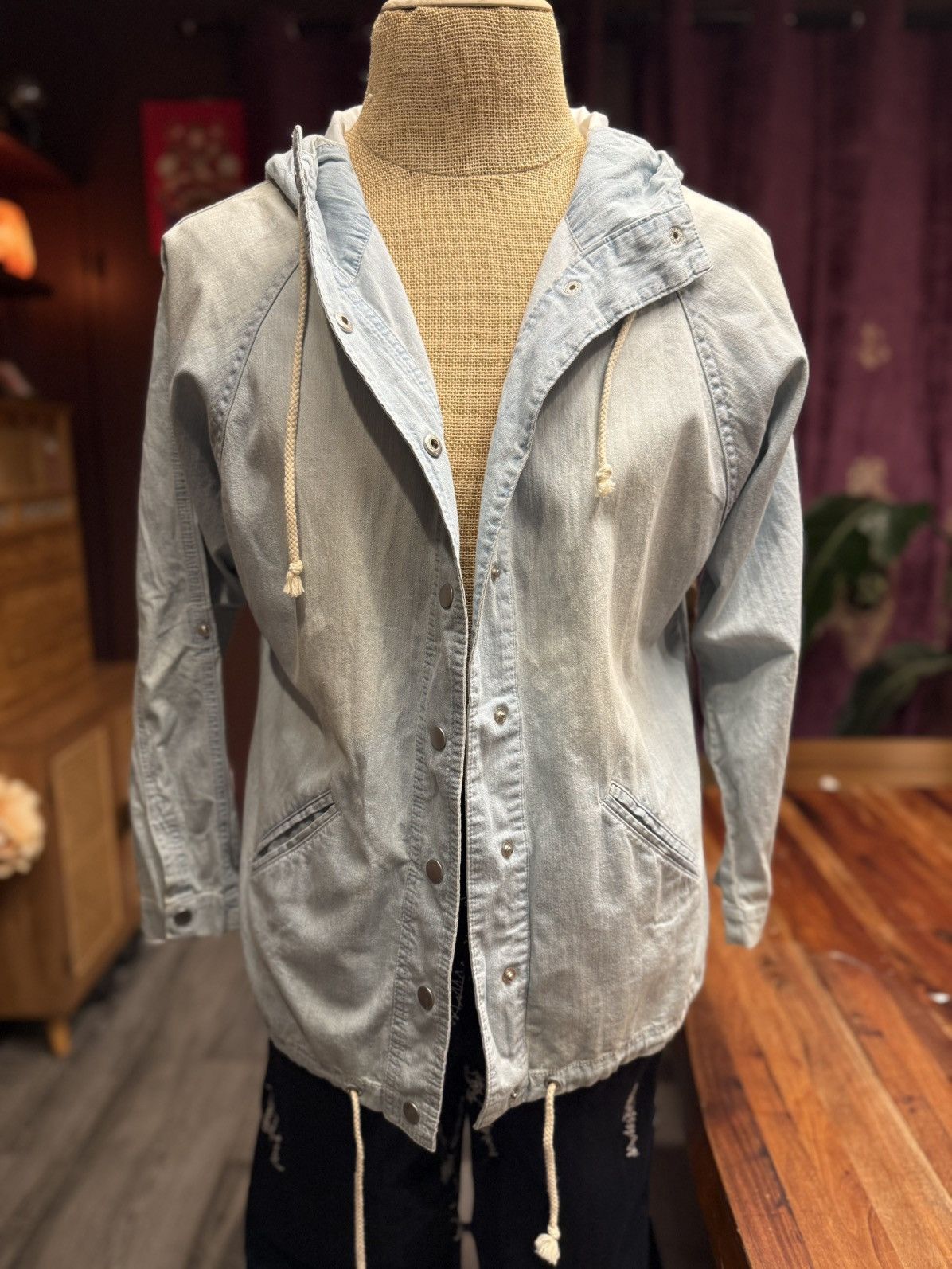 Other Lightweight Denim Hooded Jacket – Effortless Everyday Style Size US M / EU 48-50 / 2 - 1 Thumbnail