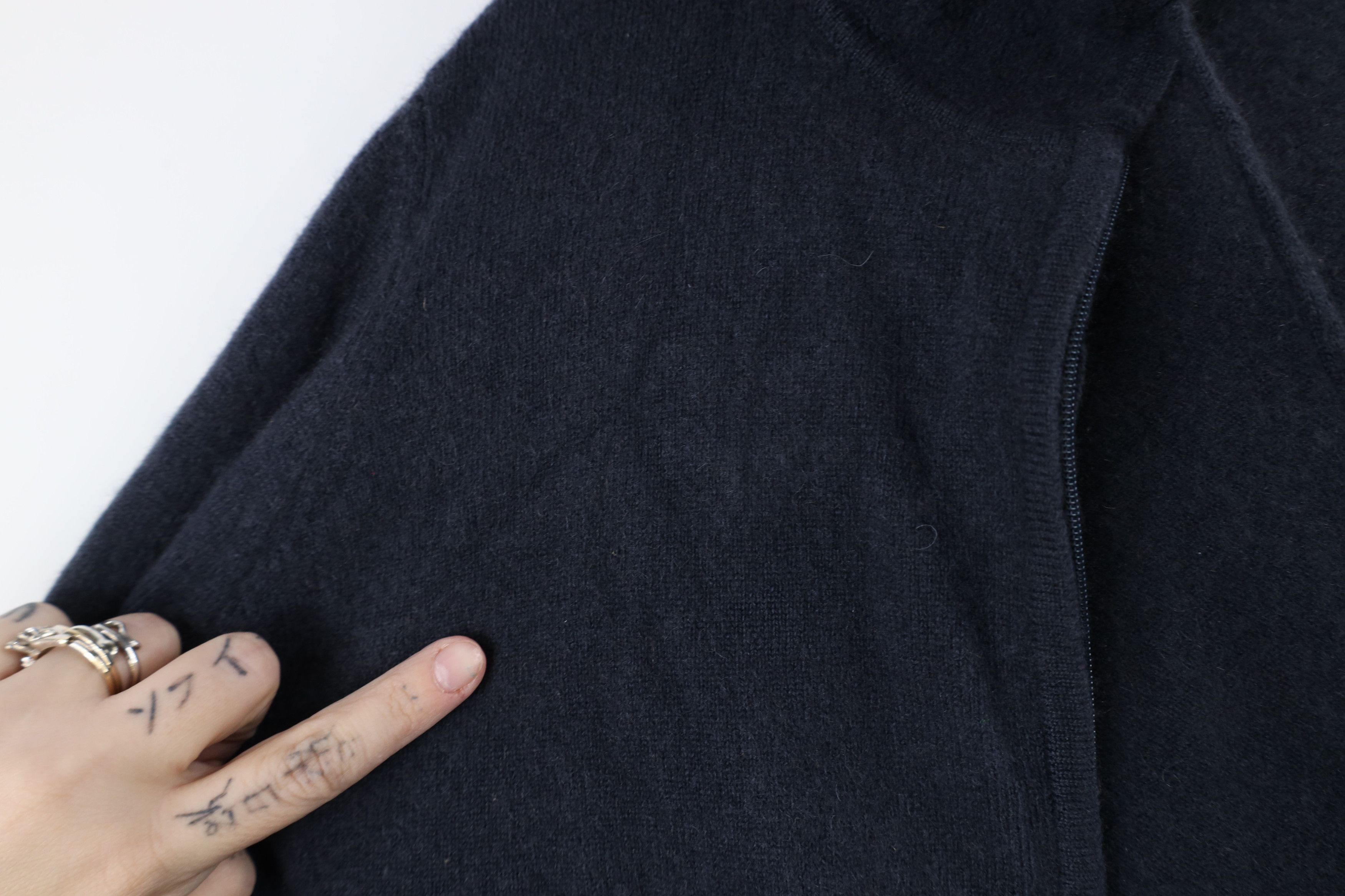 Orvis × Vintage Orvis Blank Soft Cashmere Knit Full Zip Hoodie Sweater Size S / US 4 / IT 40 - 5 Thumbnail