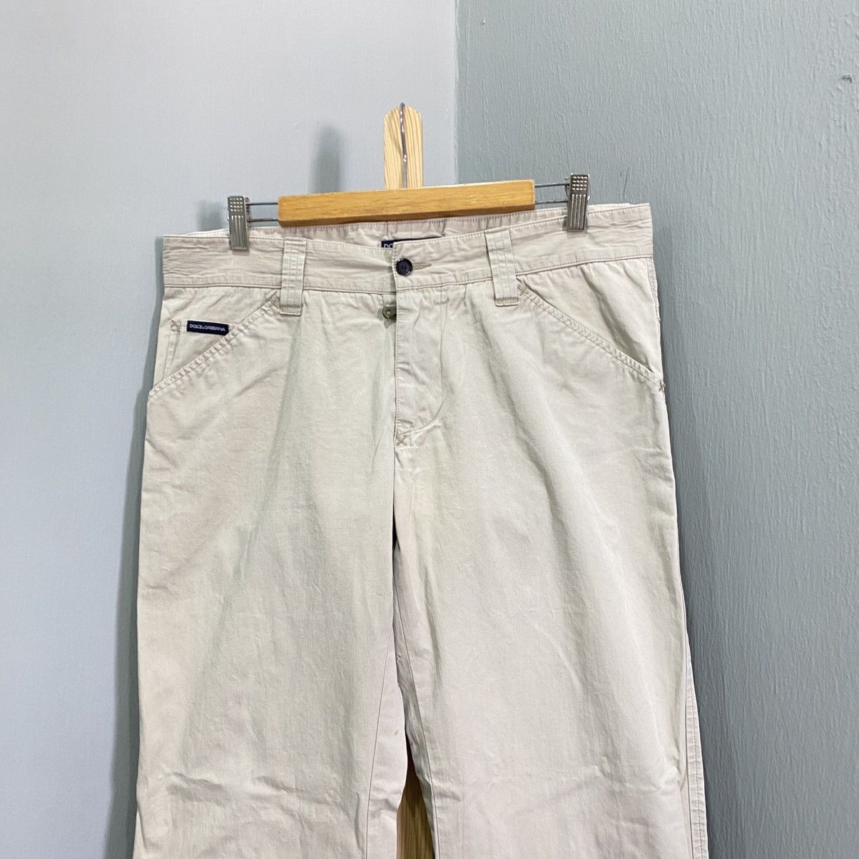 Dolce & Gabbana Vintage Dolce & Gabbana Khaki Cargo Chino Pants - Cream Size US 34 / EU 50 - 3 Thumbnail