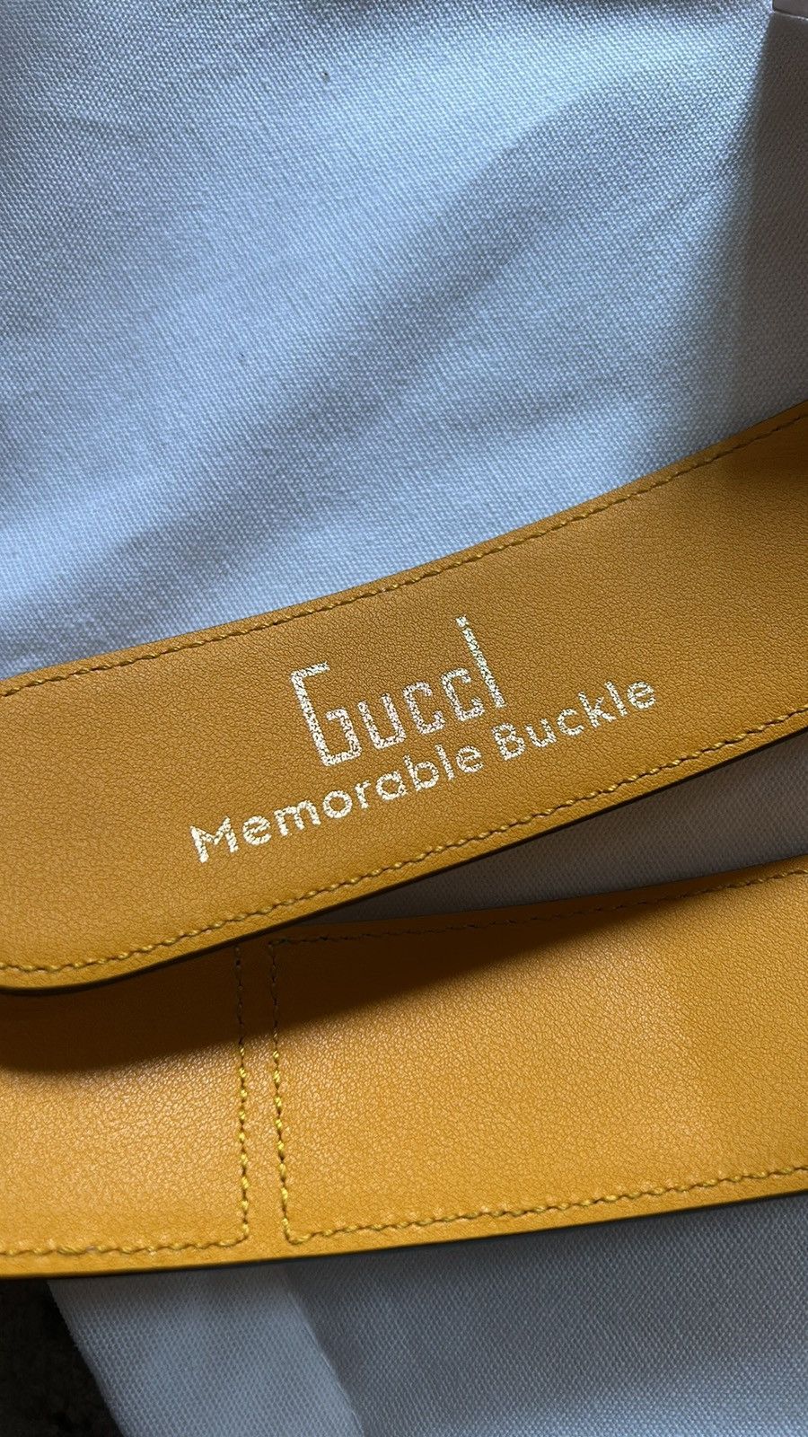 Gucci Gucci Belt 709954 G Memorable BUCKLE Two Tone Leather Belt Size 40 - 3 Thumbnail