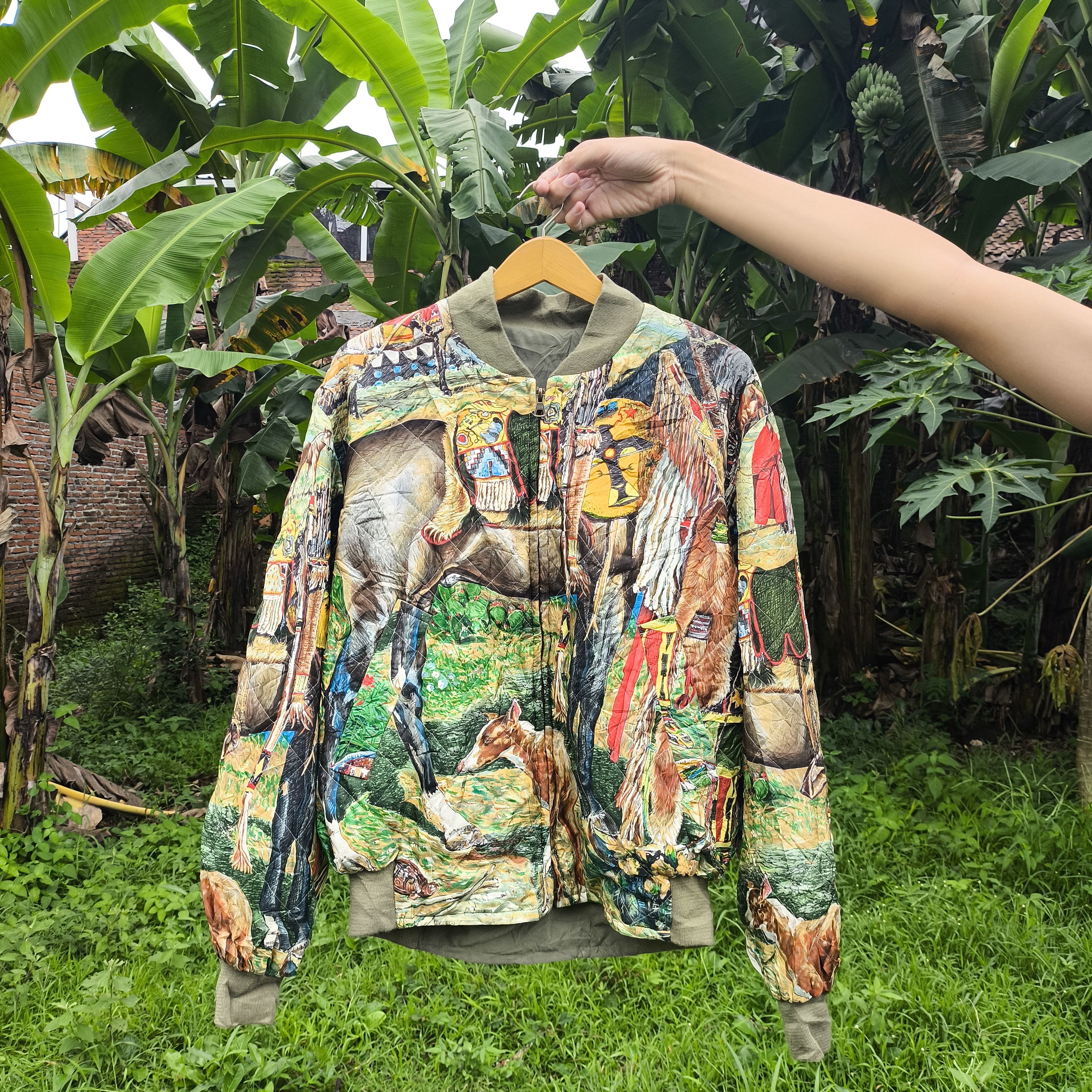 Hermes 80s Hermes art reversible bomber jacket Size US L / EU 52-54 / 3 - 2 Thumbnail