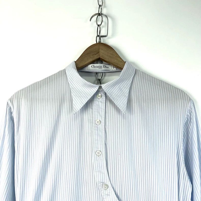 Dior Dior Blue irregular Polo collar striped dress Size XS / US 0-2 / IT 36-38 - 3 Thumbnail