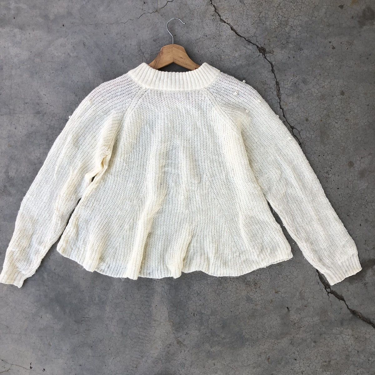 Japanese Brand 🔴 Pureknit Jumper/Memeri Knitting Pattern Like Crop Top Size US S / EU 44-46 / 1 - 8 Thumbnail