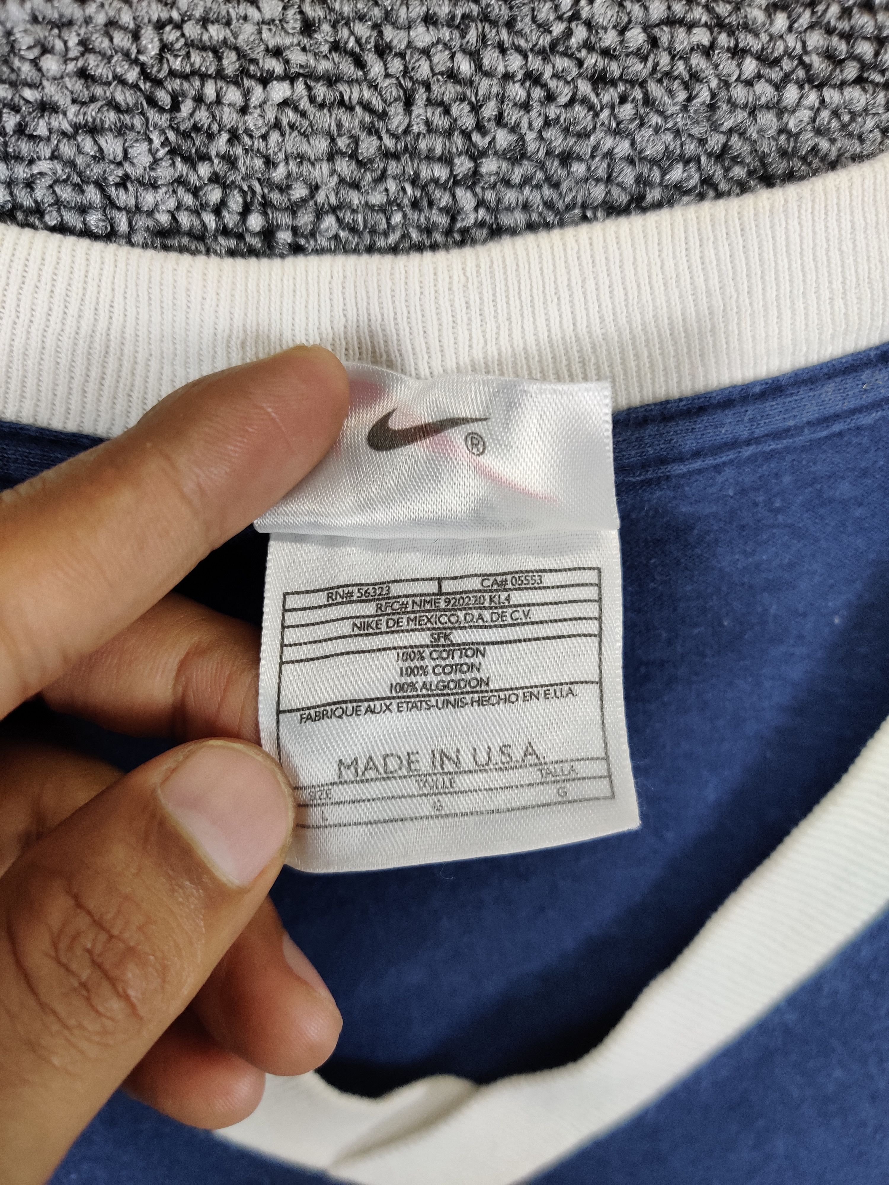 Nike Vintage 90's Nike Tennis Court V Neck Tee Tshirt Size US L / EU 52-54 / 3 - 9 Thumbnail