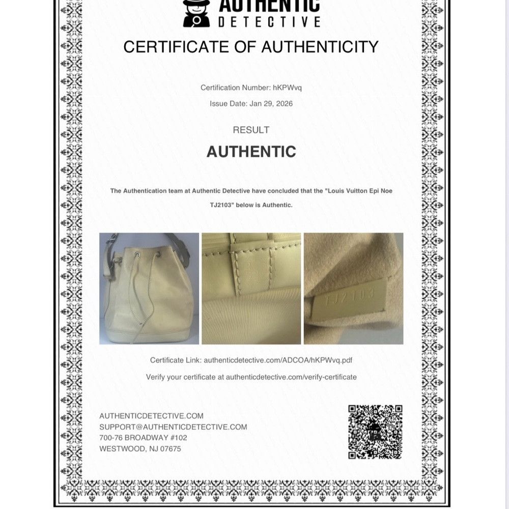 Louis Vuitton Louis Vuitton Petit Noe Yvoire/White in Epi Leather Size ONE SIZE - 9 Thumbnail