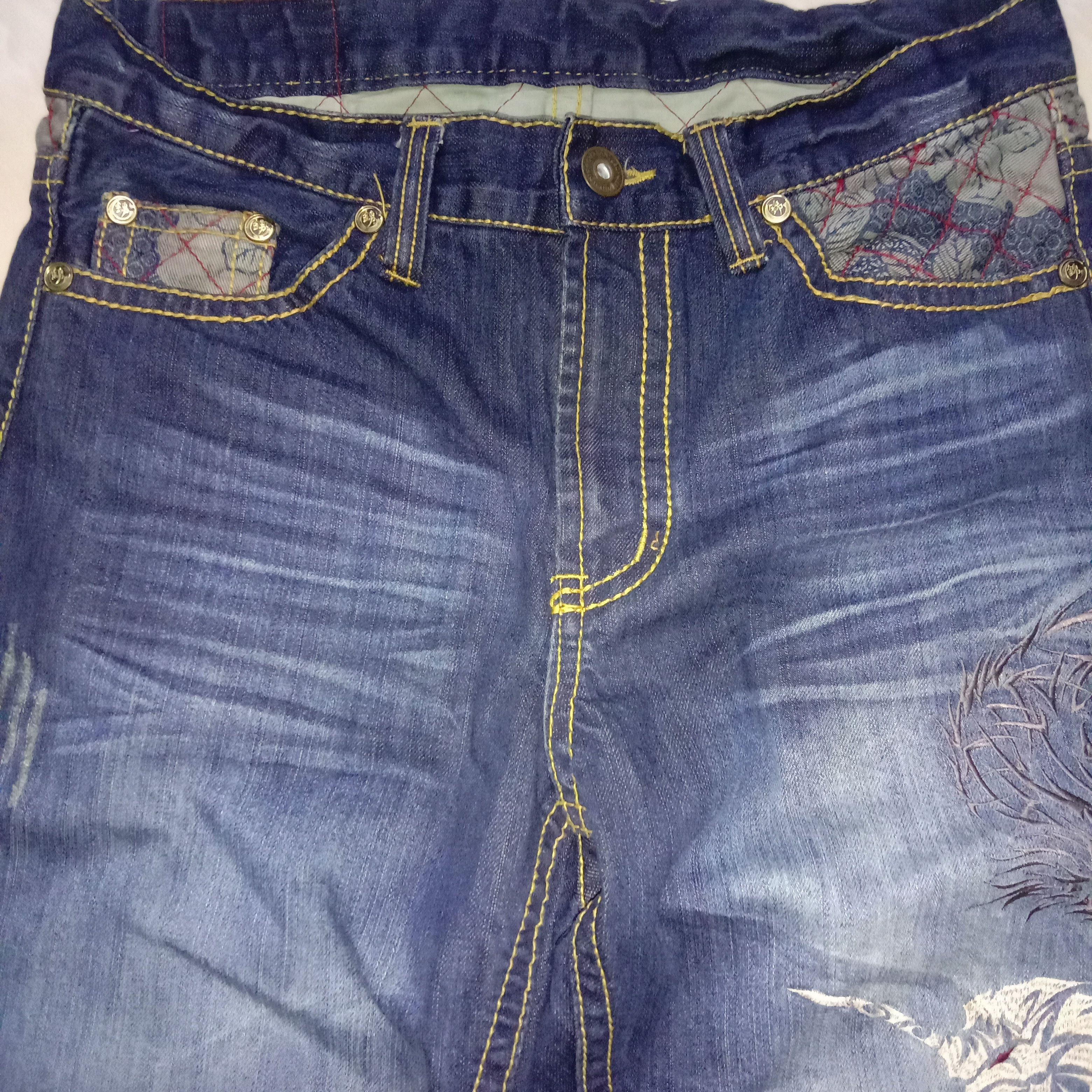 Anime × Cartoon Network × Japanese Brand Jeans Nishiki x Neon Genesis Evangelion Anime Manga Rare 00s Size US 32 / EU 48 - 9 Thumbnail