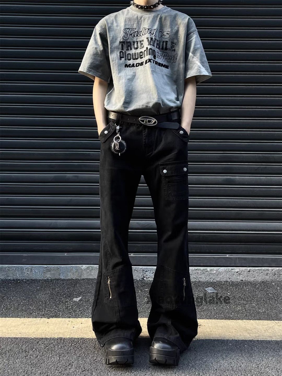 Designer × Vintage utility military outdoor flared cargo yuppie punk pants Size US 32 / EU 48 - 2 Thumbnail