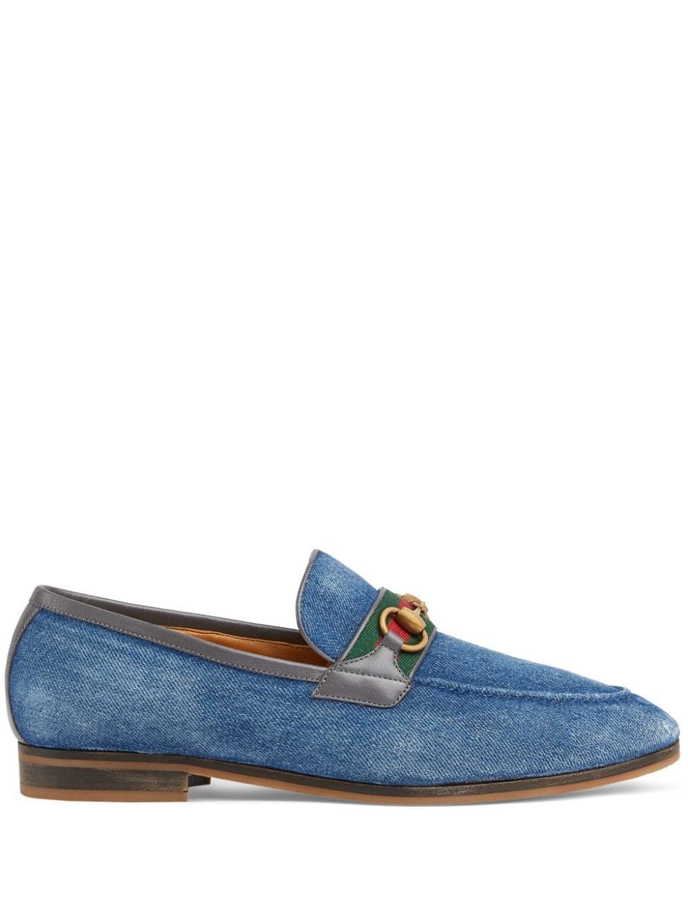 Gucci Denim Loafer with Horsebit Size US 12.5 / EU 45-46 - 1 Thumbnail