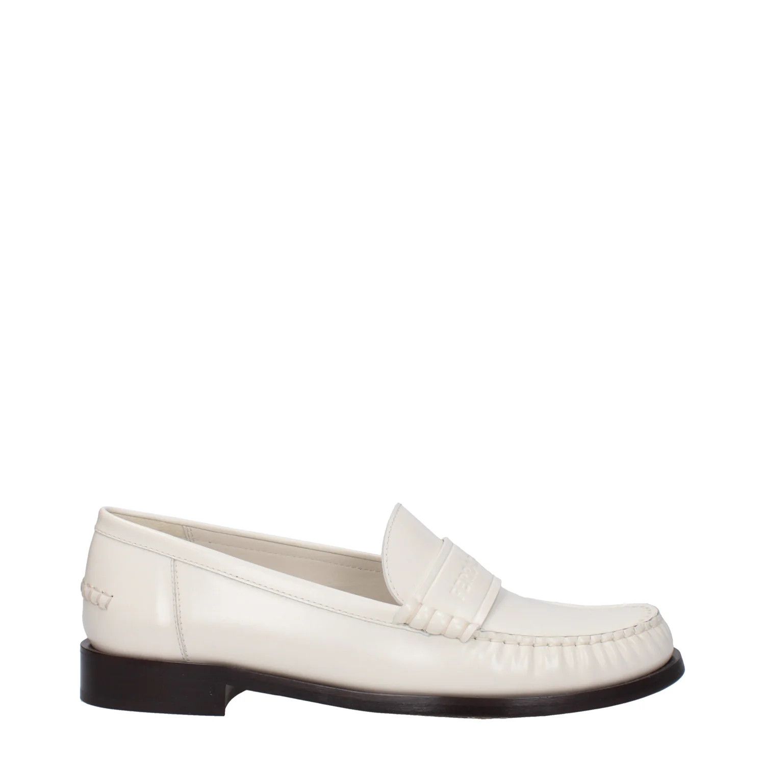 Salvatore Ferragamo ob1o1e1224 Leather Loafers in White Size US 8 / IT 38 - 1 Thumbnail