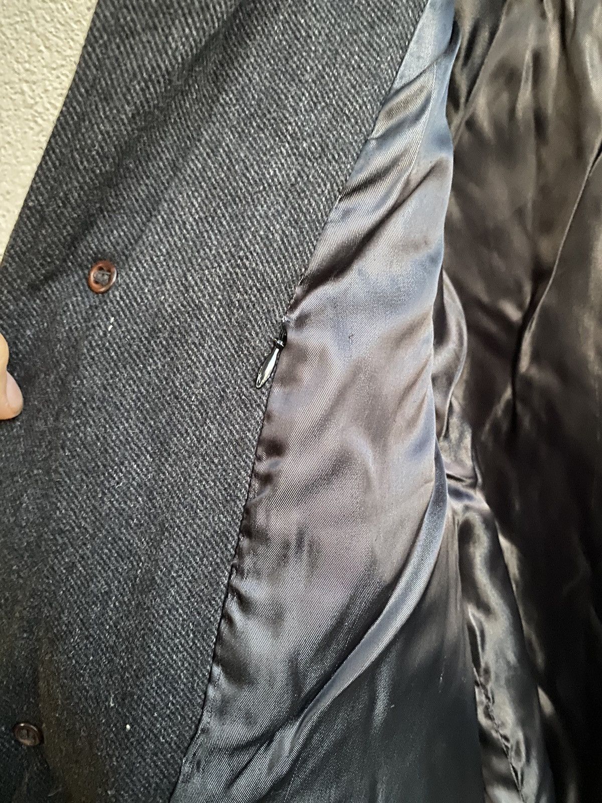 Yves Saint Laurent 90s Wool YSL Coat YSL Jacket Leather Size US M / EU 48-50 / 2 - 16 Thumbnail