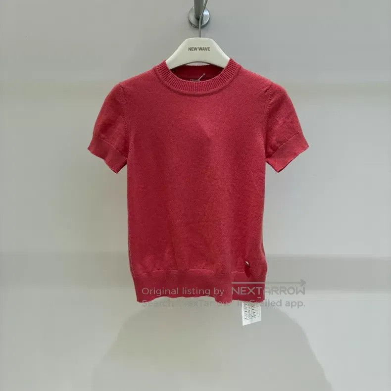 Hermes Hermes Women's Crewneck Knit Short Sleeve Sweater Size XXS / US 00 / IT 34 - 1 Thumbnail