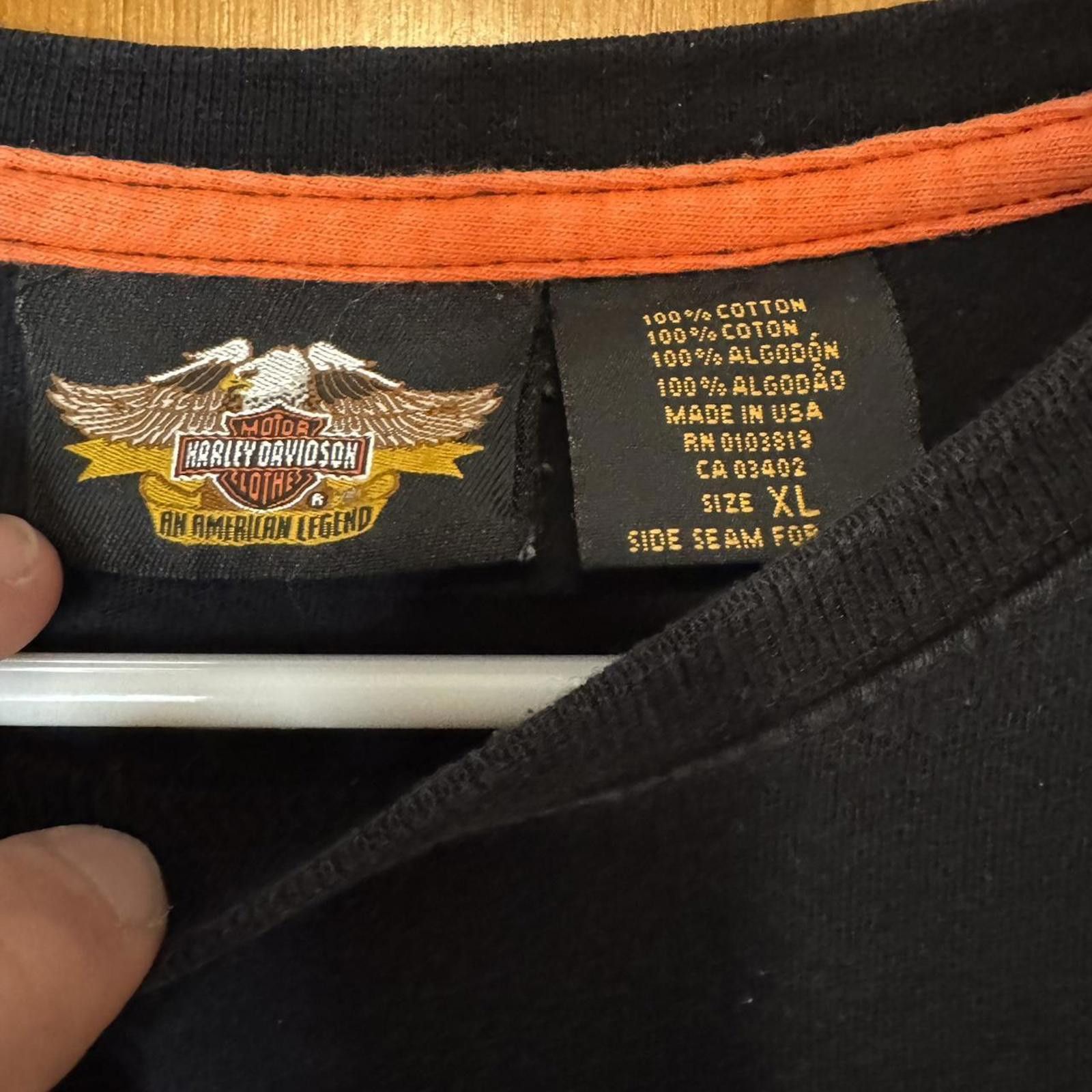 Harley Davidson Harley Davidson orange and blue t-shirt Size US XL / EU 56 / 4 - 3 Thumbnail