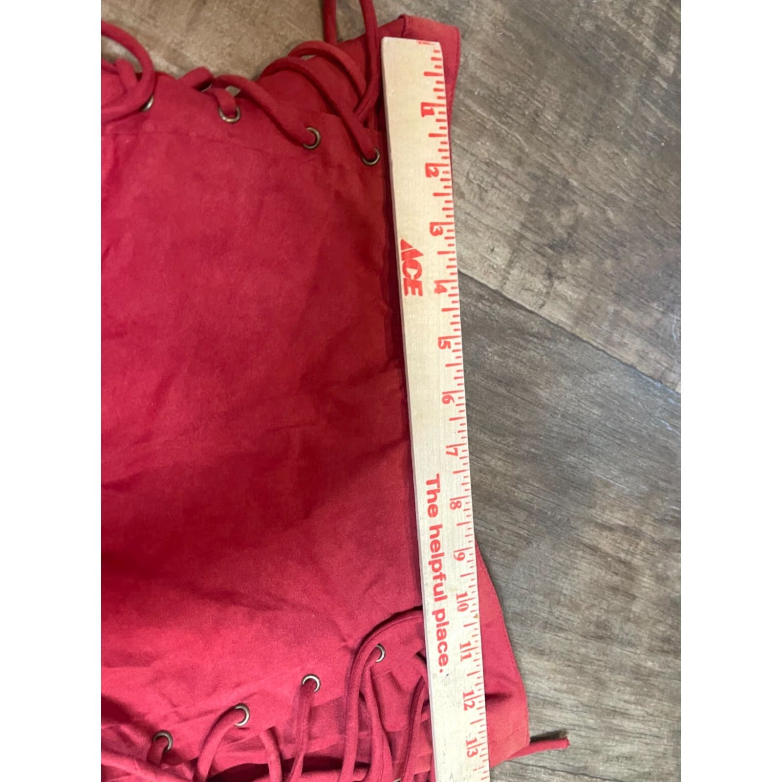 Doublet Double Zero Blouse Womens M Top Strapless Lace Up Sides Red Sleeveless Round Neck Casual Party/Cocktail Travel Regular Medium M Women Mens? Size M / US 6-8 / IT 42-44 - 3 Thumbnail