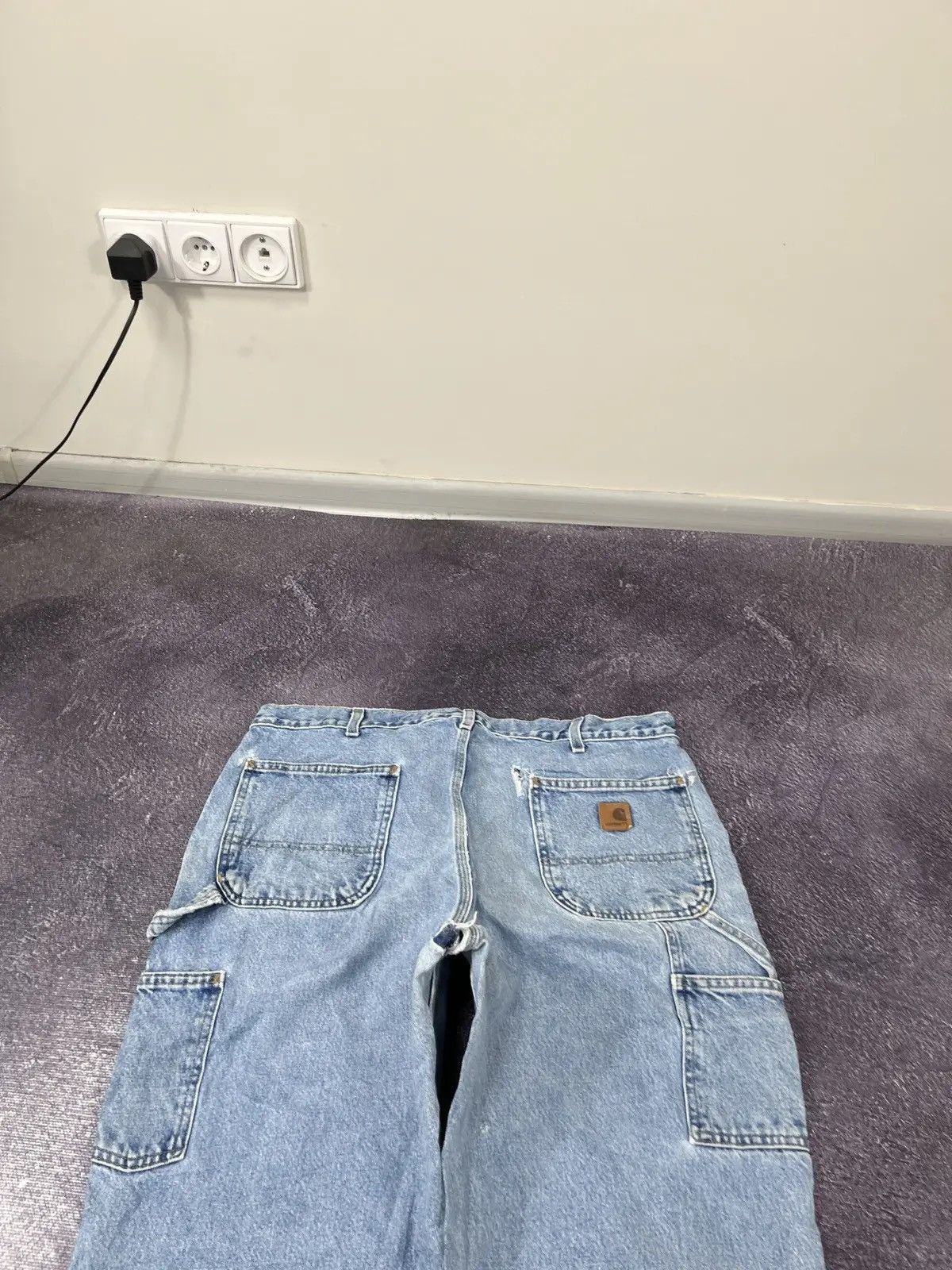 Carhartt Vintage 90s Carhartt USA Faded Blue Hype Baggy Jeans Size US 38 / EU 54 - 5 Thumbnail