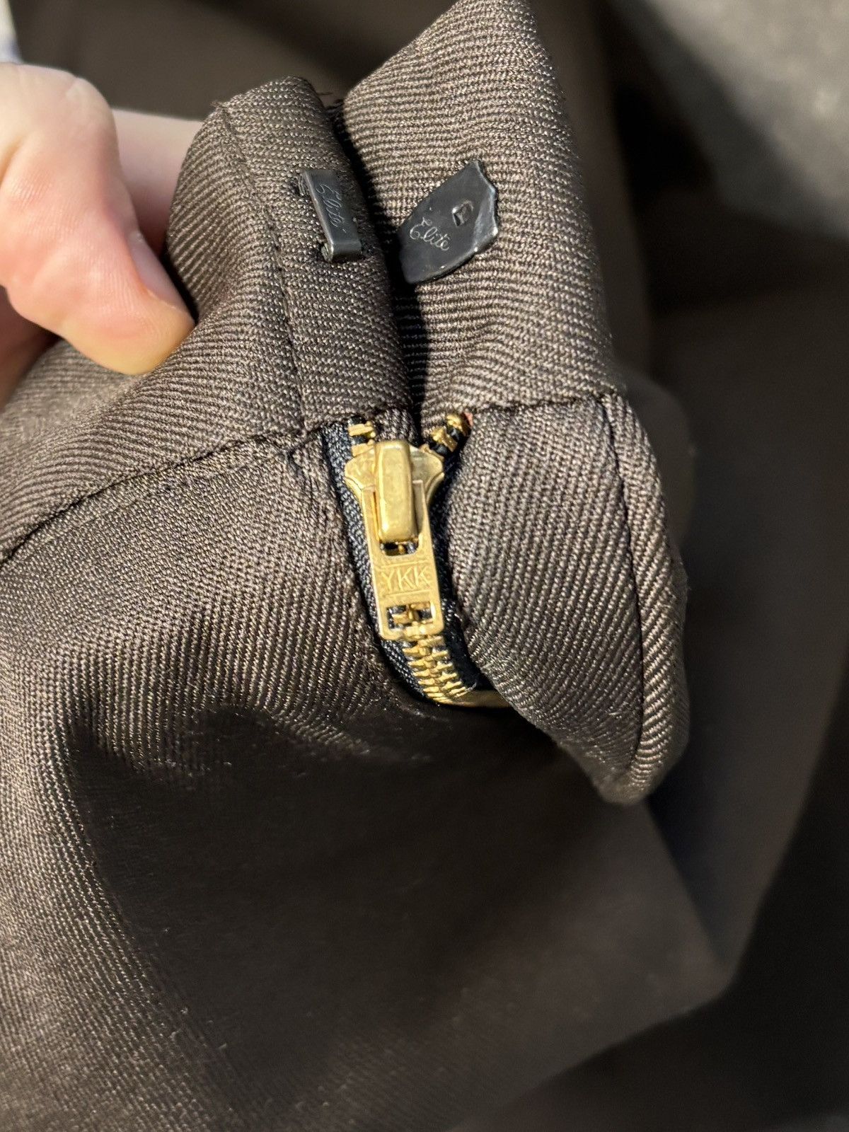 Vintage True Vintage Trousers Dark Brown Polyester 1960s 1970s 30x32 Size 34R - 4 Thumbnail