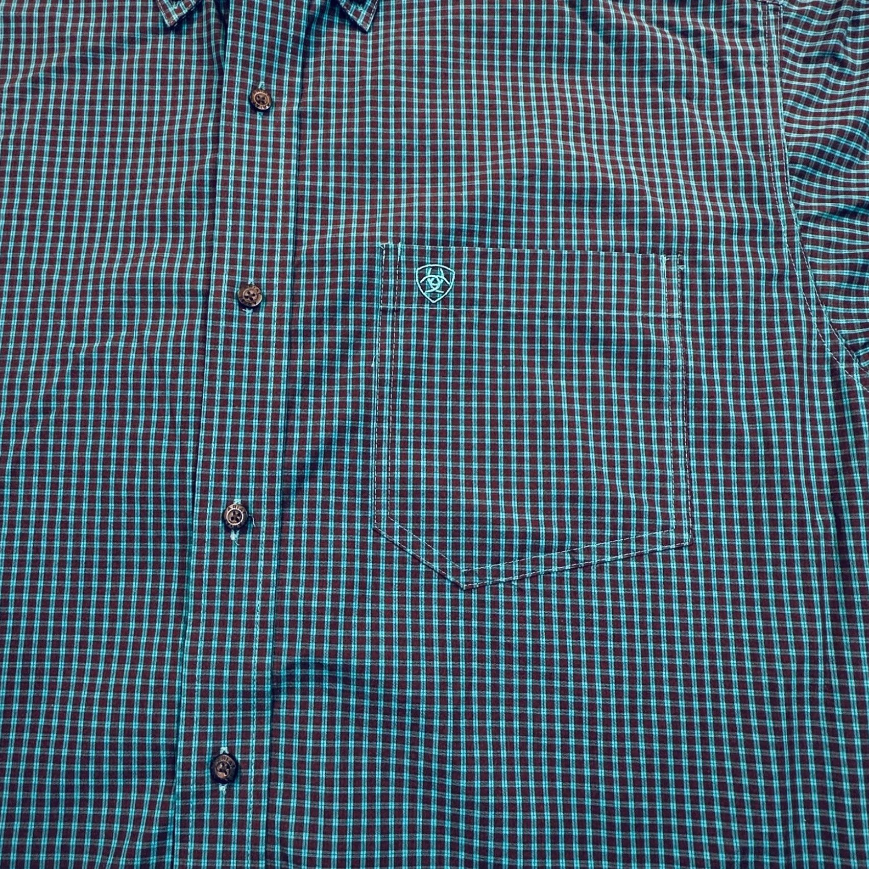 Ariat Ariat Pro Series Mens XL Gingham Western Cowboy Button Down Long Sleeve Shirt Size US XL / EU 56 / 4 - 7 Thumbnail
