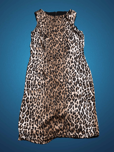 Dolce & Gabbana Luxury Dolce & Gabbana Leopard Print Slash Neck Midi Dress Size L / US 10 / IT 46 - 1 Thumbnail