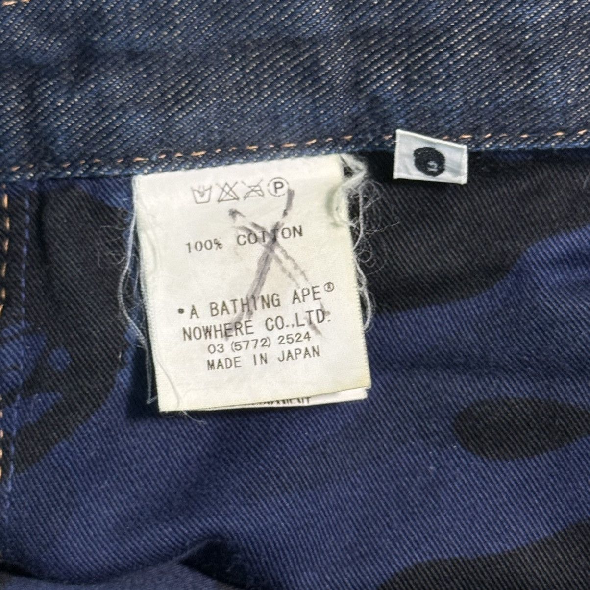 Bape A Bathing Ape Front Star Denim Straight Pants y2k Size US 31 - 14 Thumbnail