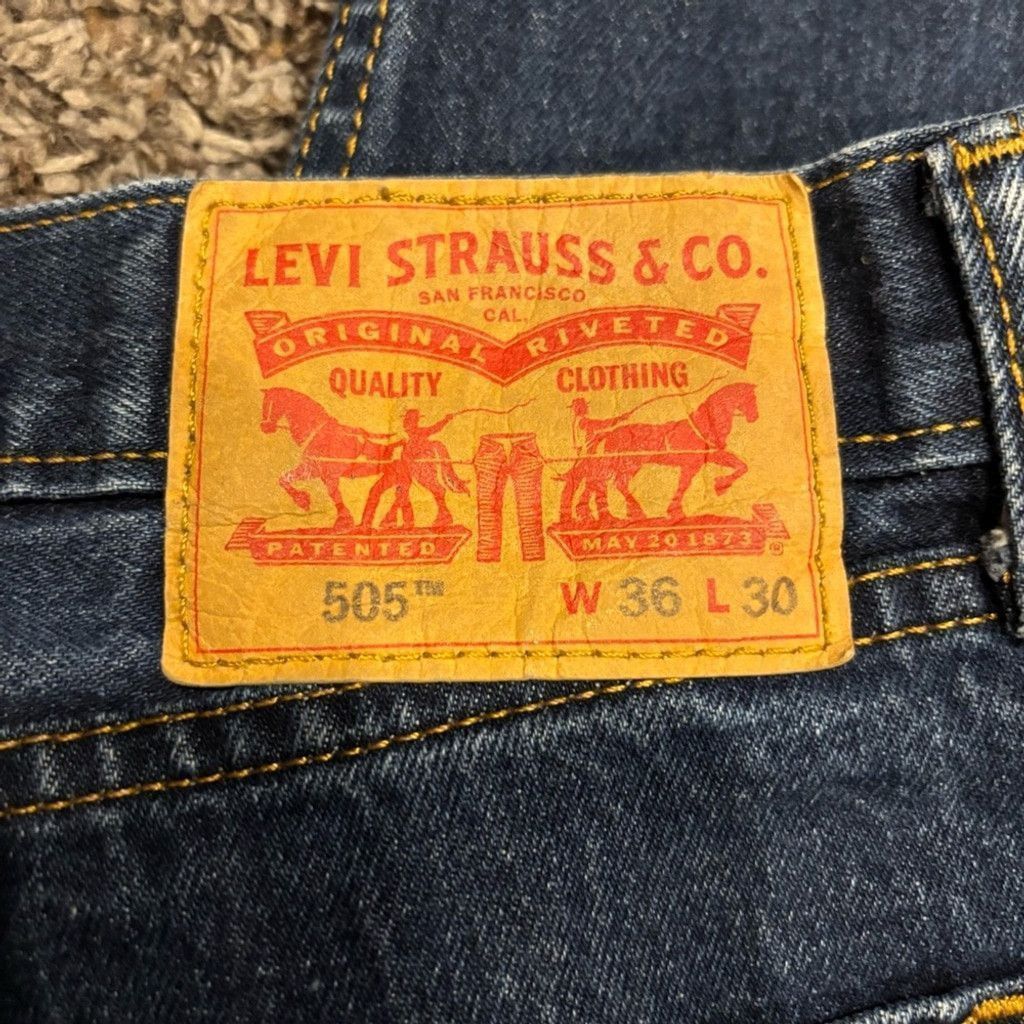 Levi's Men’s Levi's 505 Regular Fit Jeans Size US 36 / EU 52 - 4 Thumbnail
