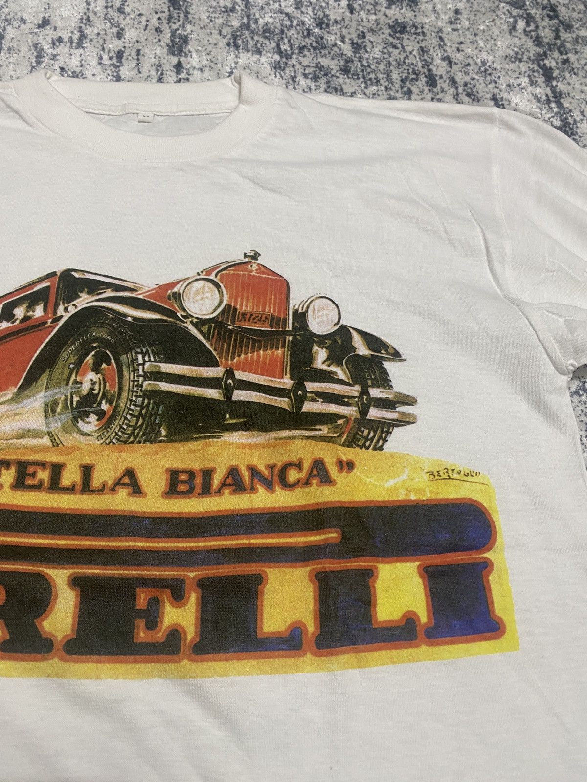 Pirelli × Vintage Vintage pirelli stella bianca racing advertasing tee 90s Size US M / EU 48-50 / 2 - 4 Thumbnail