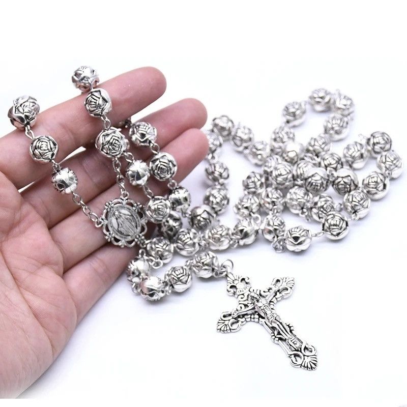 Jewelry × Other Saint Benedict Rosary Necklace Chain Catholic Church Jesus Size ONE SIZE - 2 Thumbnail