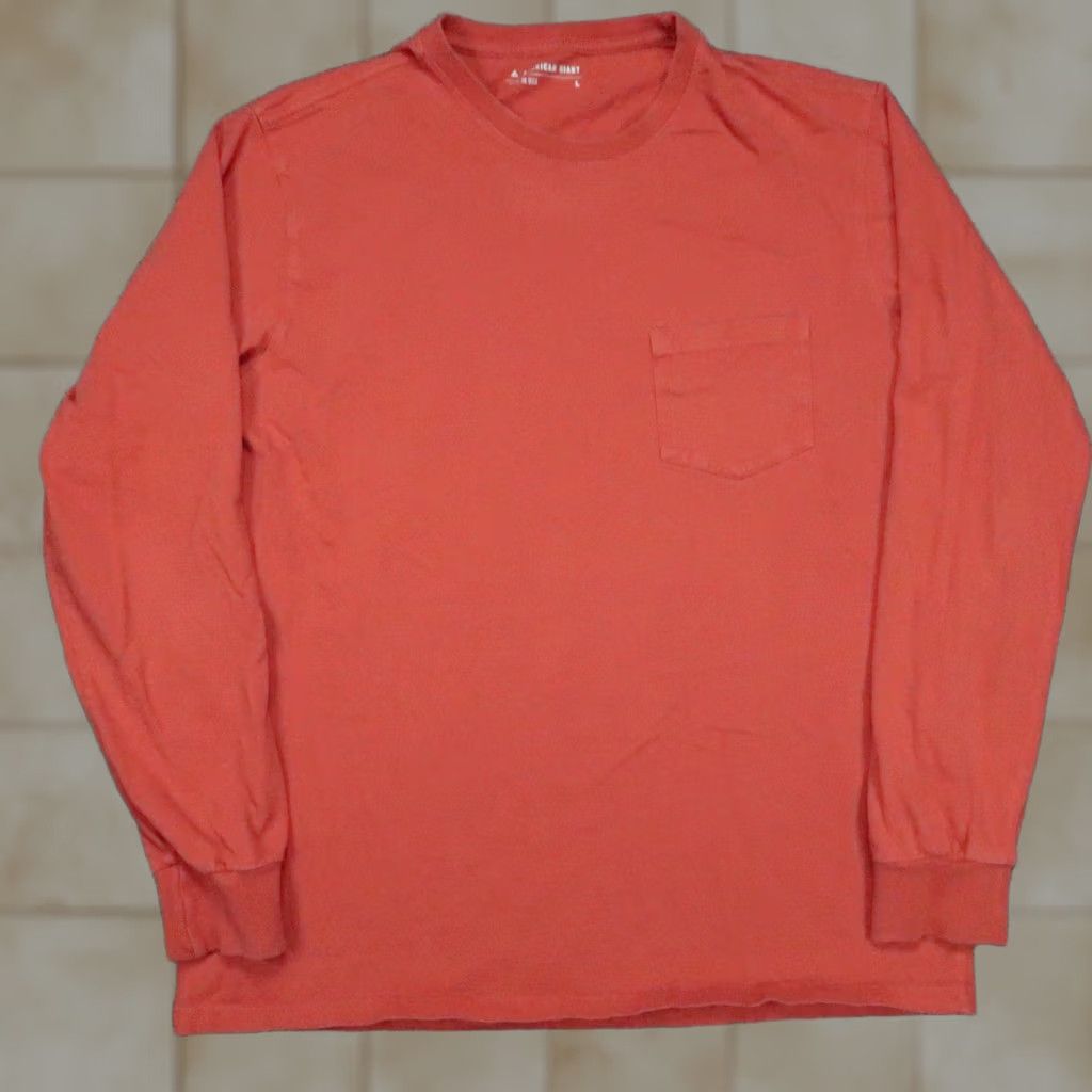 Vintage American Giant Shirt Mens Large Red Long Sleeve Tee Cotton Heavyweight Size US L / EU 52-54 / 3 - 1 Thumbnail