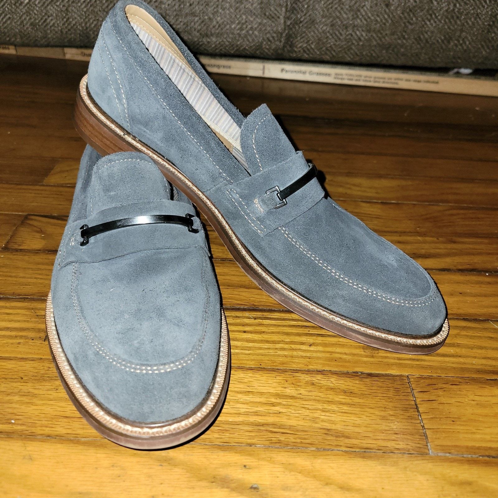Aston Grey Aston Grey Collection Suede Leather Loafers Gray Size 8 Size US 8 / EU 41 - 1 Thumbnail