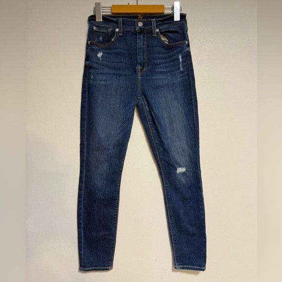 7 For All Mankind 7 For All Mankind “Aubrey” Distressed Skinny Jeans Size 27 Size 27" / US 4 / IT 40 - 2 Thumbnail