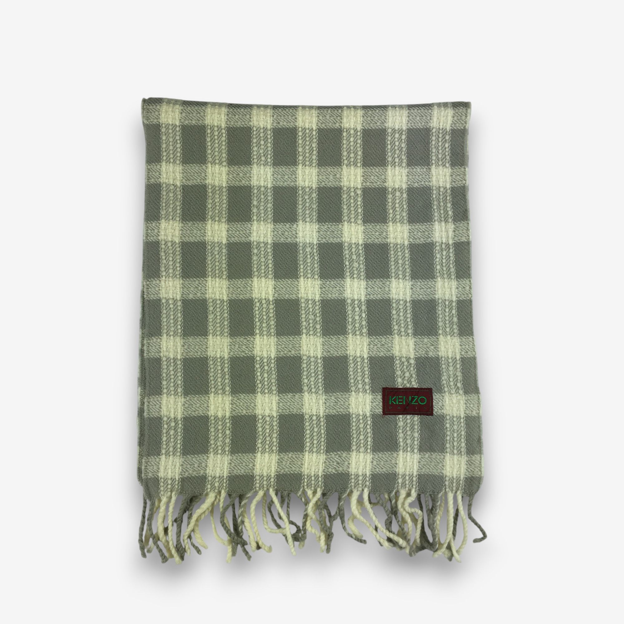 Kenzo Vintage Kenzo Scarf Muffler Plaid Wool Winter Scarves Size ONE SIZE - 2 Thumbnail