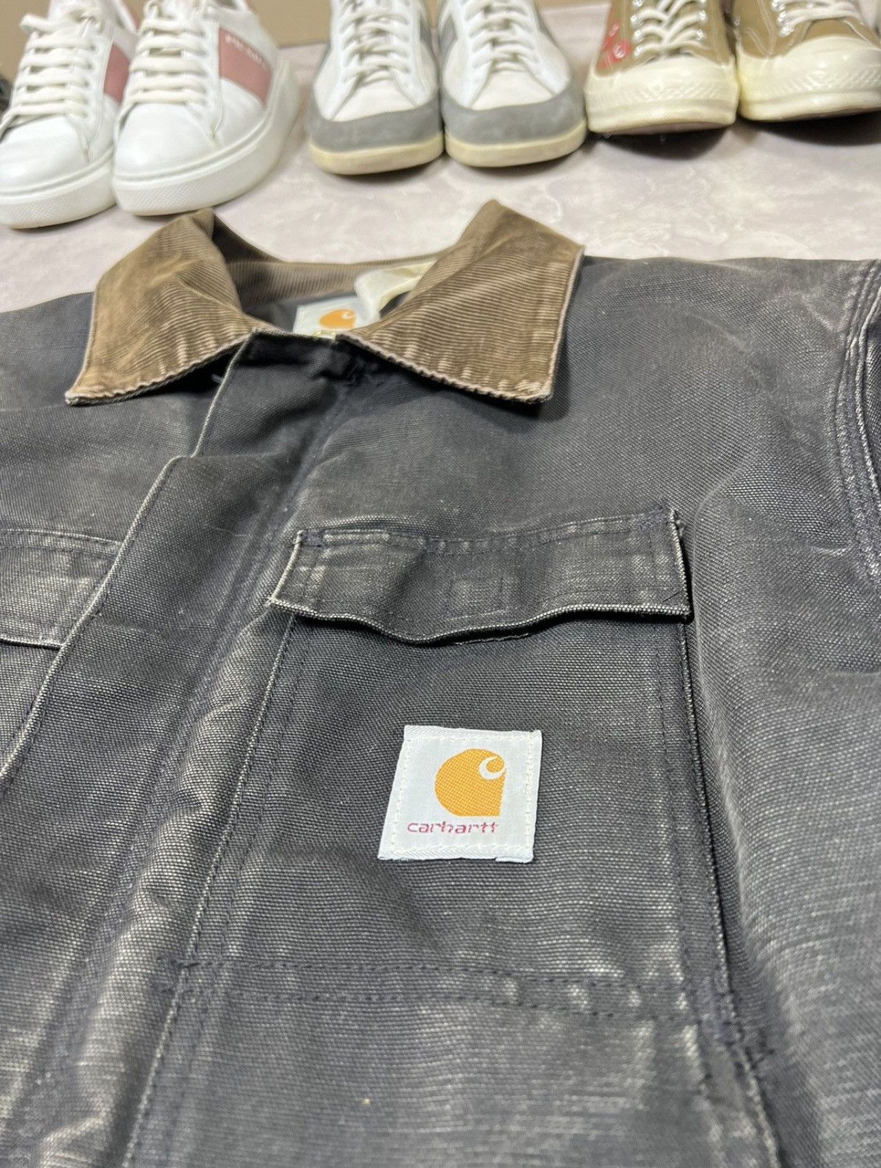 Carhartt Vintage Carhartt Distressed Denim Heavyweight Jacket Size US XL / EU 56 / 4 - 5 Thumbnail