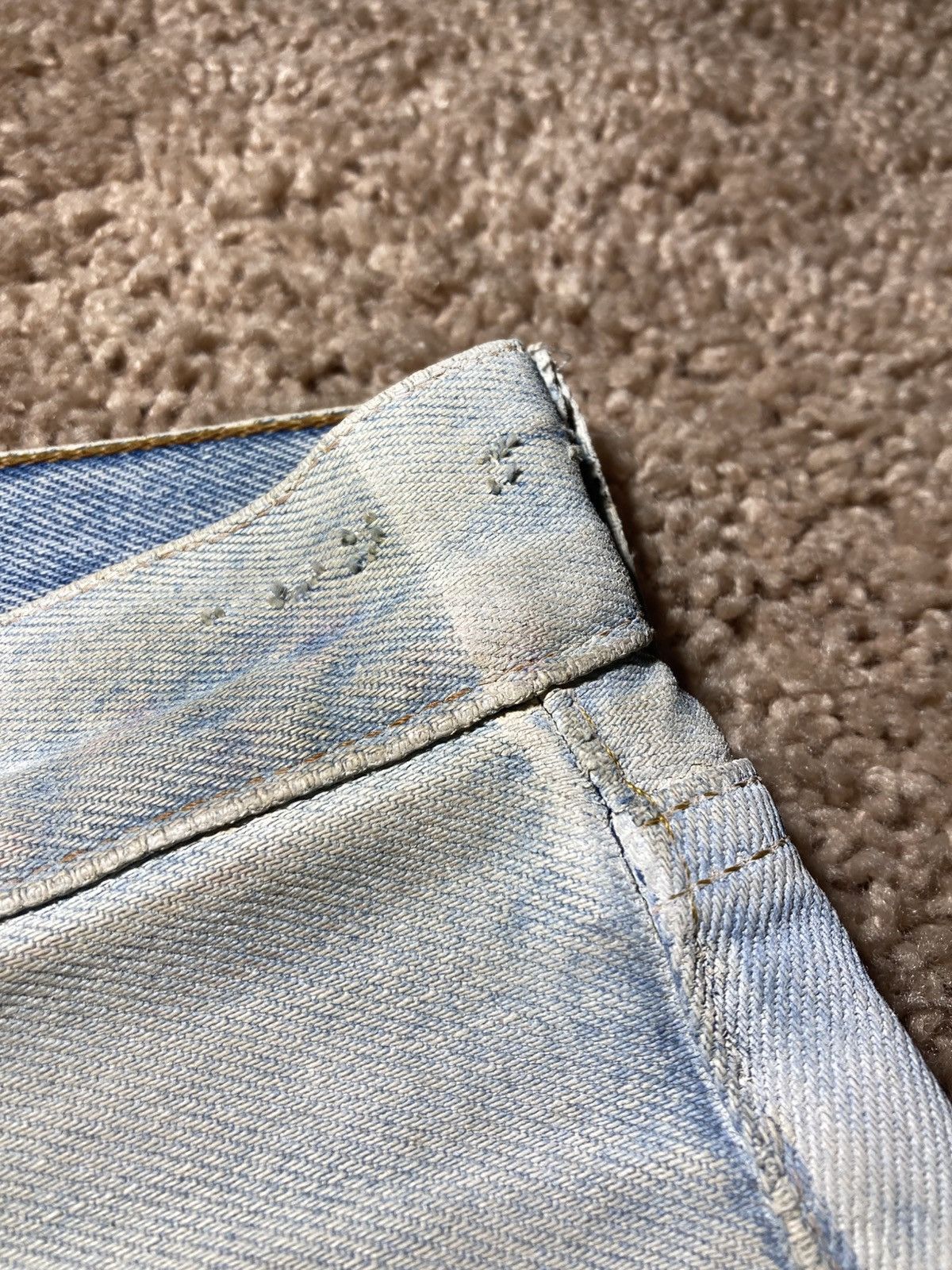 Maison Margiela SS03 Maison Margiela Artisanal Painted Denim Jean White 0 10 Size US 28 / EU 44 - 9 Thumbnail