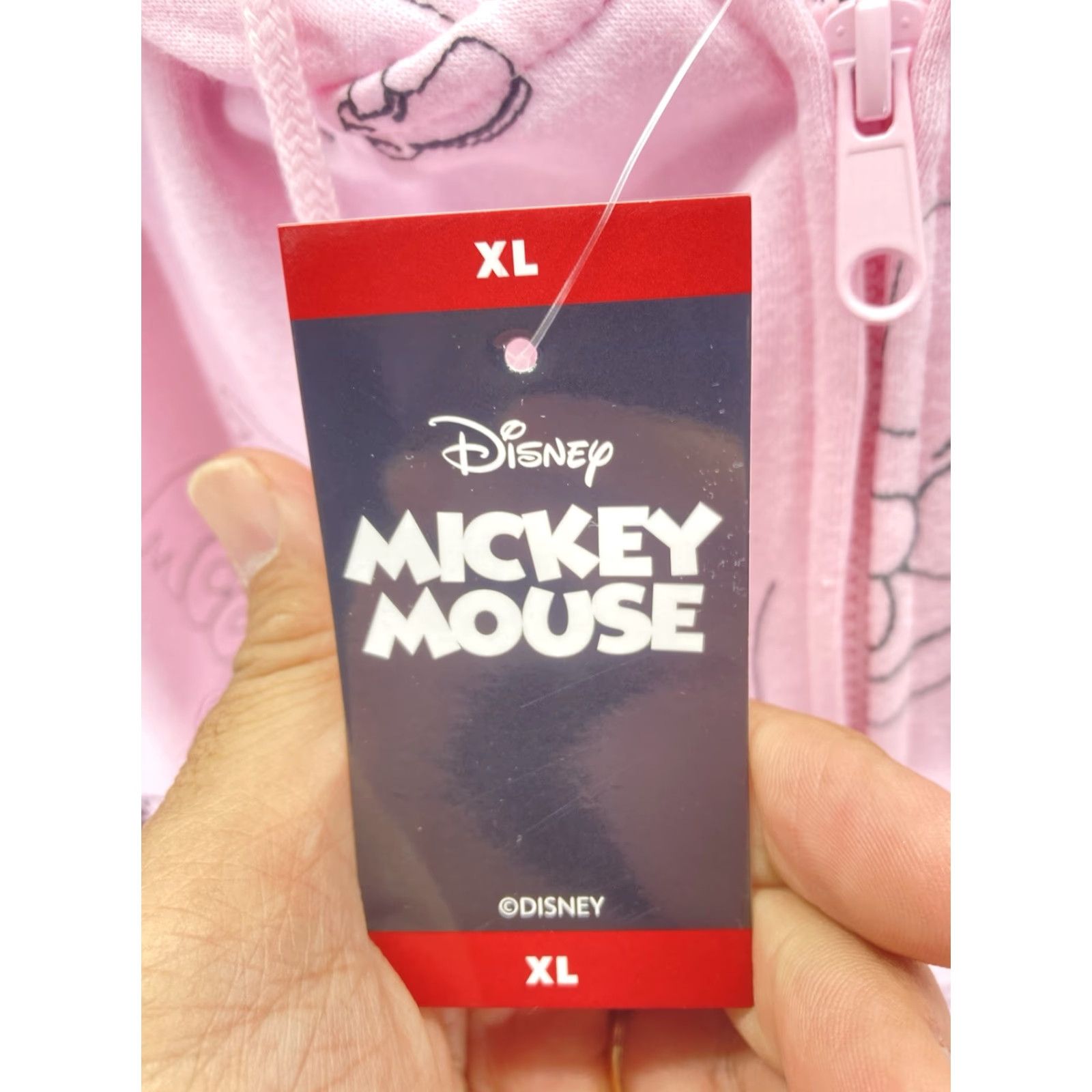 Disney Disney Mickey Mouse Hoodie Sweatshirt Women XL Pink AOP Full Zip Fleece NWT Size XL / US 12-14 / IT 48-50 - 6 Thumbnail