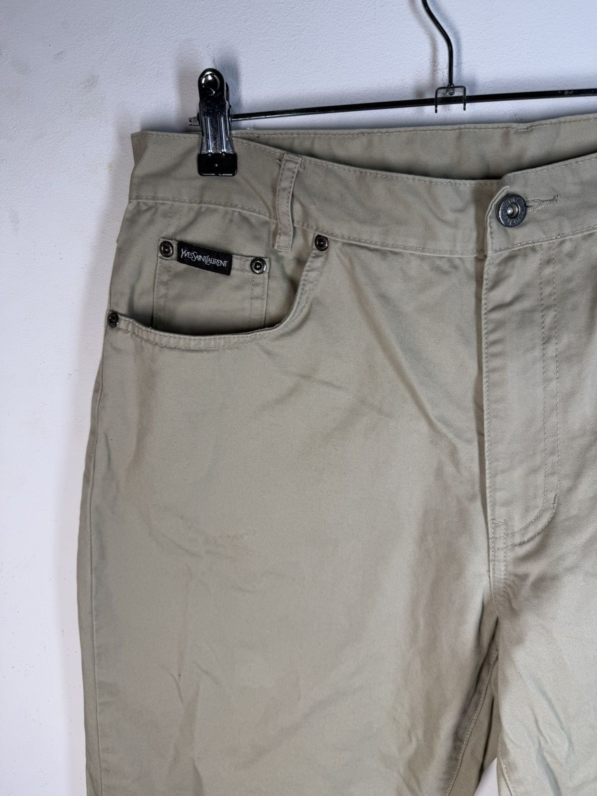 Yves Saint Laurent Beige 34x30 YSL Jeans Cotton Pants Size US 34 / EU 50 - 8 Thumbnail