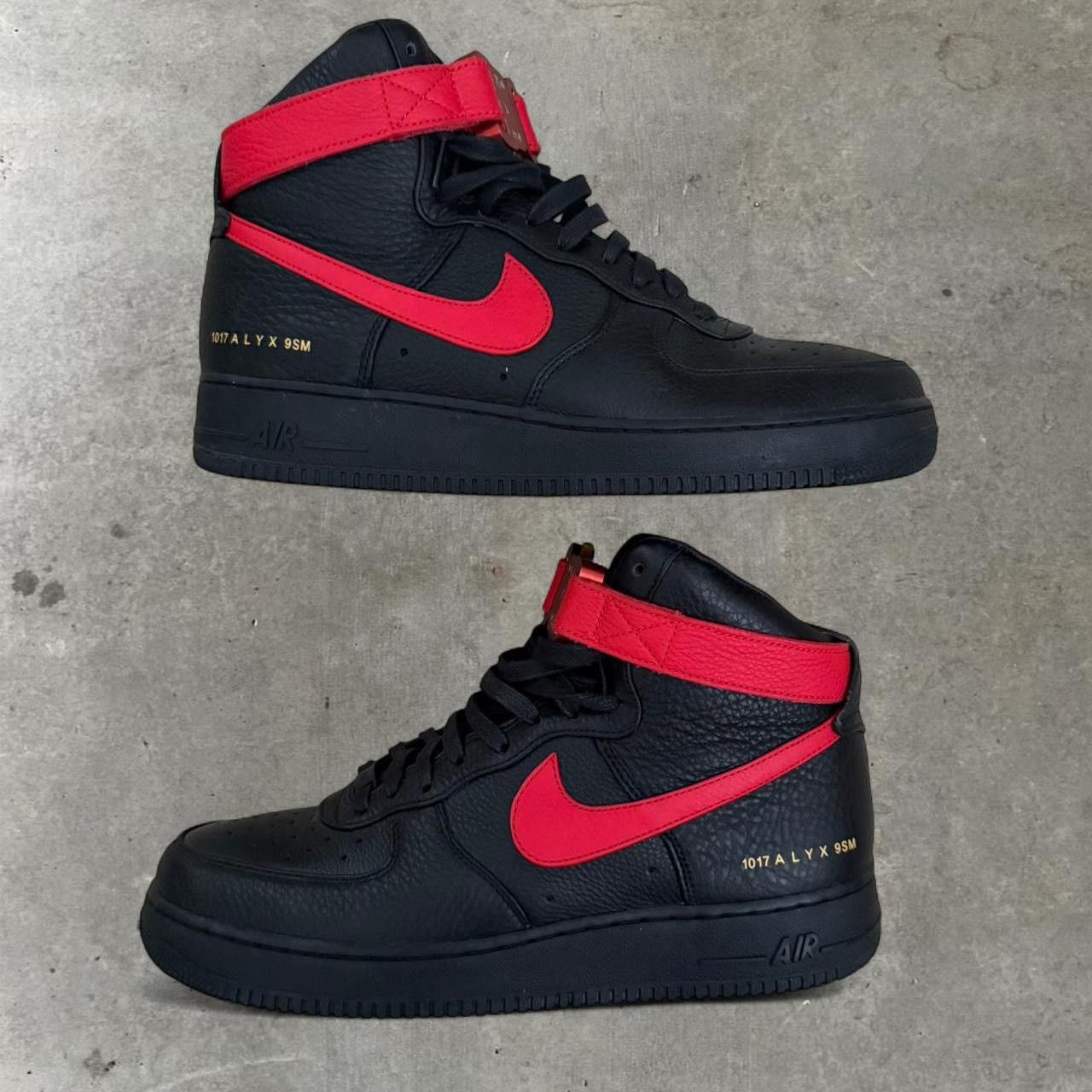 Alyx × Nike Nike Air Force 1 High 1017 ALYX 9SM “Black / Red” Size US 12.5 / EU 45-46 - 1 Thumbnail