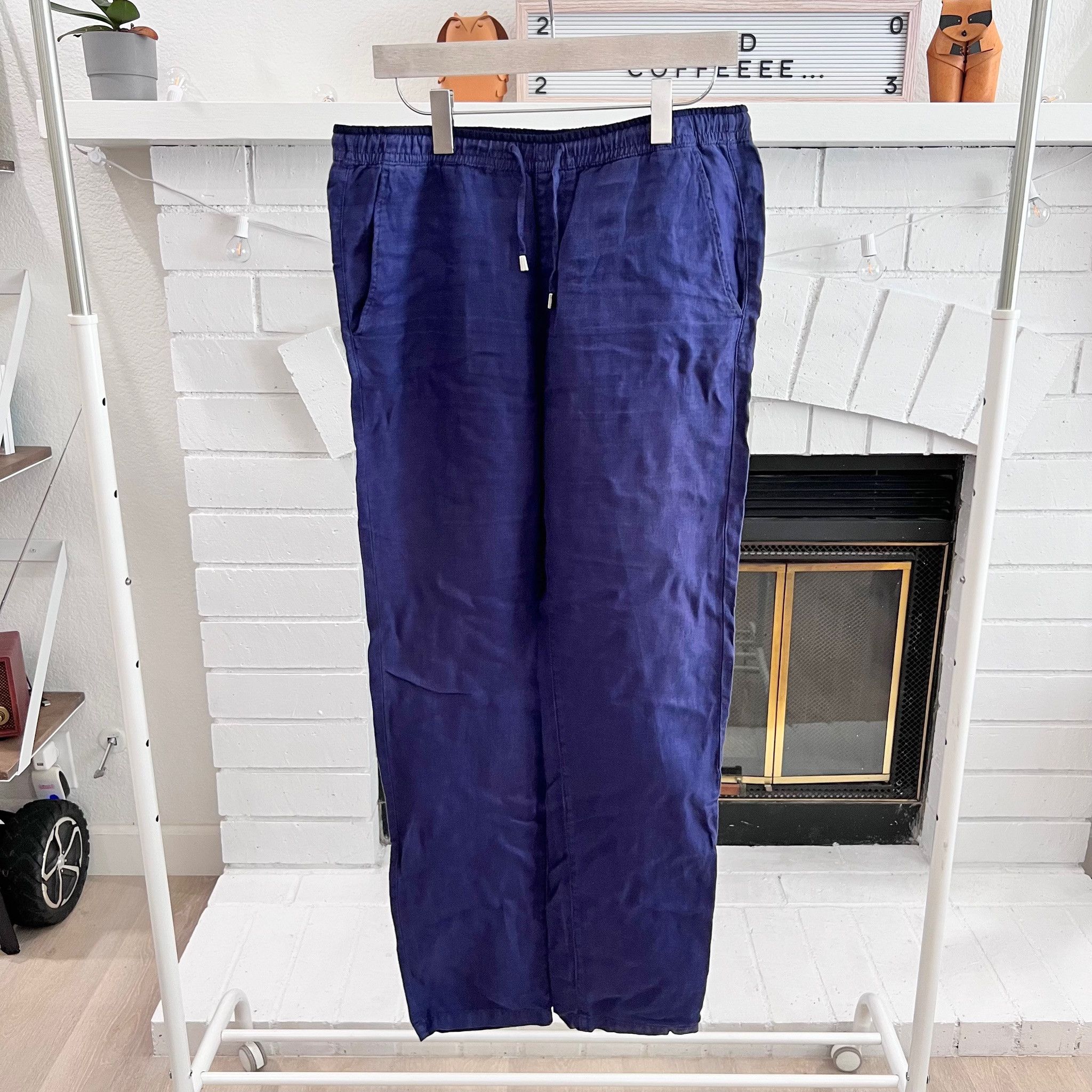 Z Zegna Z Zegna Relaxed Deep Blue Drawstring Trousers Pants Size US 29 - 1 Thumbnail