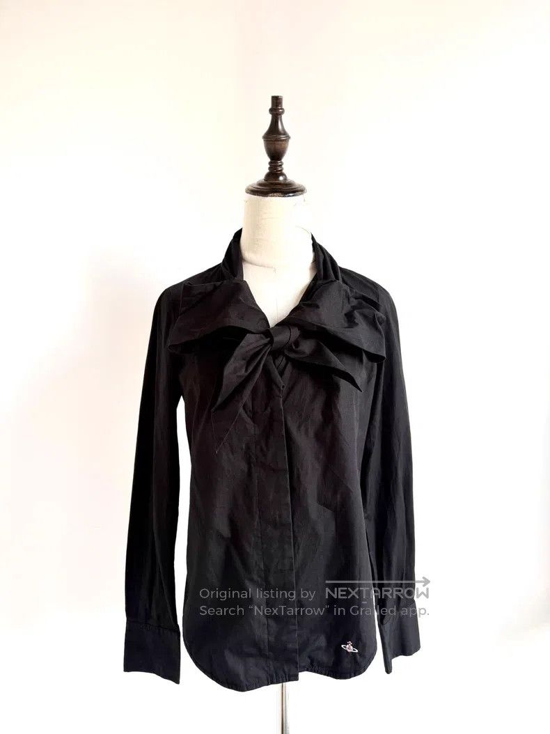 Vivienne Westwood Vivienne Westwood Vintage Black Large Bow Shirt Size M / US 6-8 / IT 42-44 - 1 Thumbnail