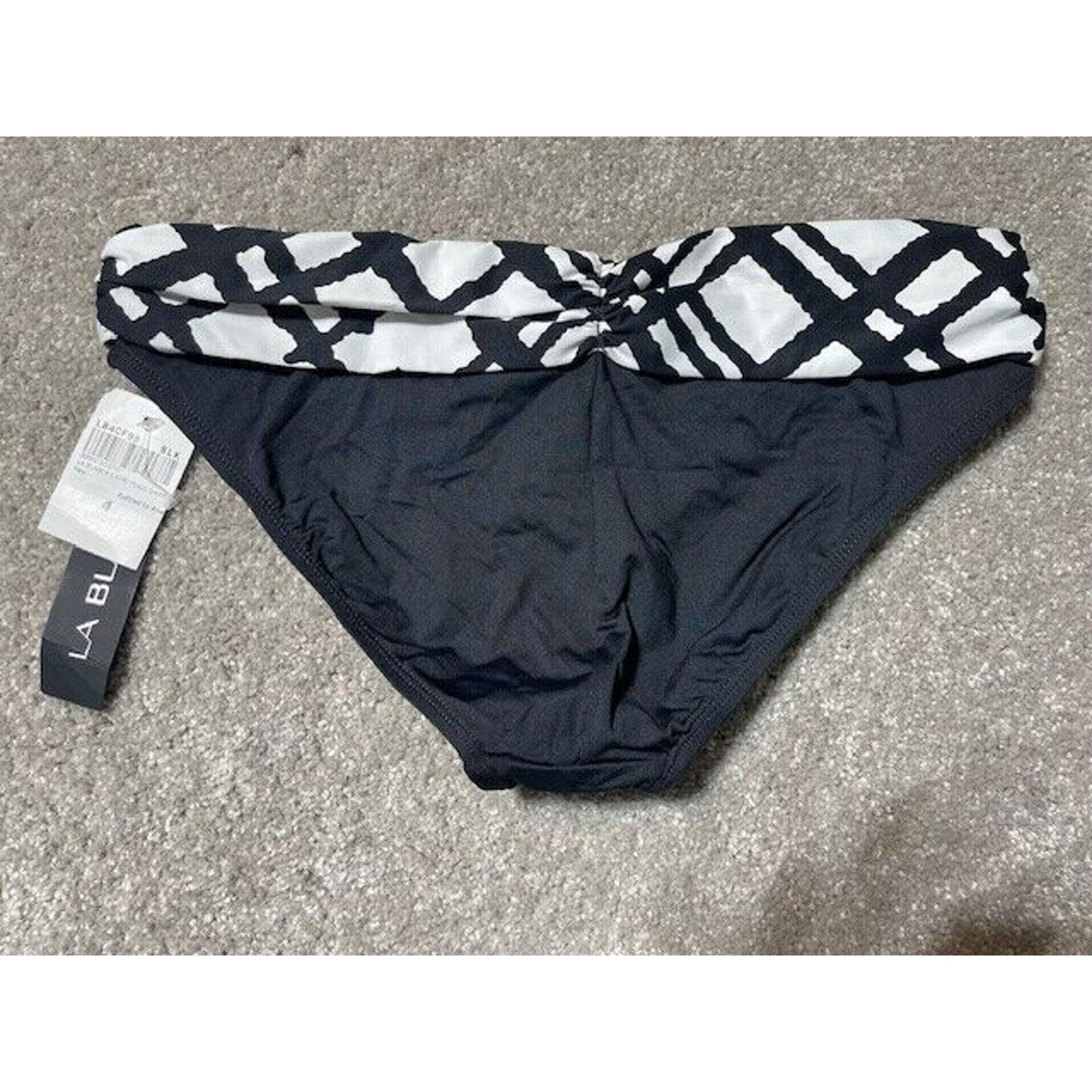 Other La Blanca Swim Bikini Bottom Womens 4 Capri Plaid Shirred Size S / US 4 / IT 40 - 2 Thumbnail