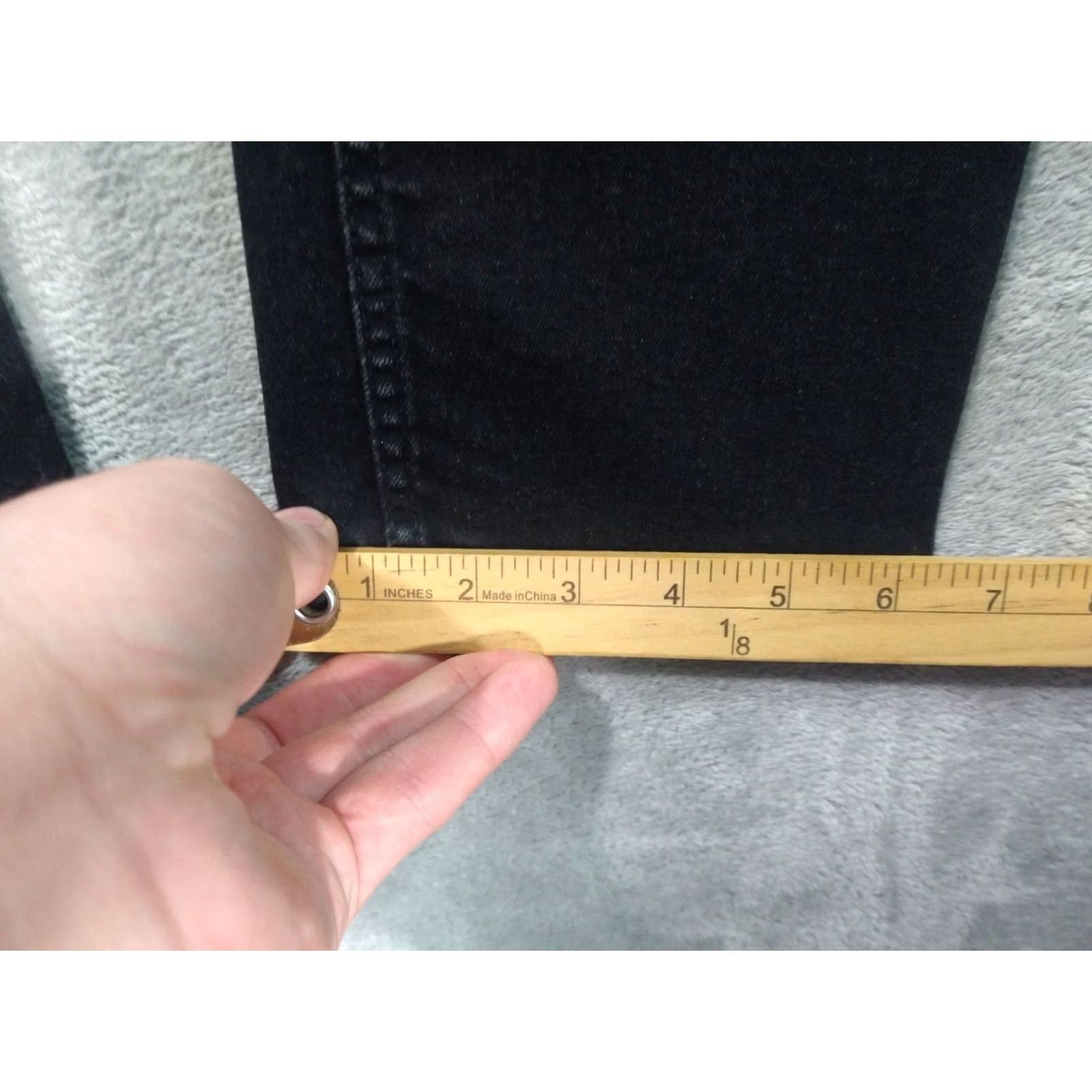 Denime The Perfect Jean NYC Jeans Mens 33x28 Black Denim Skinny Fit Stretch Dark Wash Jeans Mens Black Denim Skinny 90s? No decade info Size US 34 / EU 50 - 6 Thumbnail
