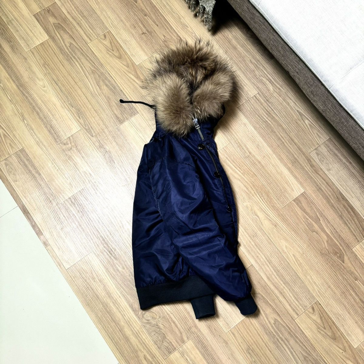 14th Addiction × If Six Was Nine × Le Grande Bleu (L.G.B.) G.O.A Kiffe bomber fur jacket ifsixwasnine lgb style Size US S / EU 44-46 / 1 - 2 Thumbnail