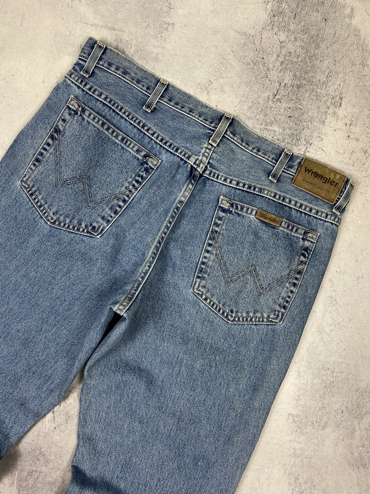 Designer × Wrangler Wrangler Washed Blue Denim Jeans Pants Size US 38 / EU 54 - 3 Thumbnail