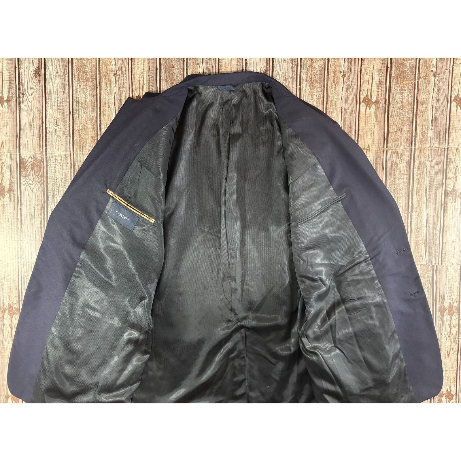 Burberry BURBERRY Kensigton Gold Buttons blazer jacket sz 48 L Navy M Size 48L - 4 Thumbnail