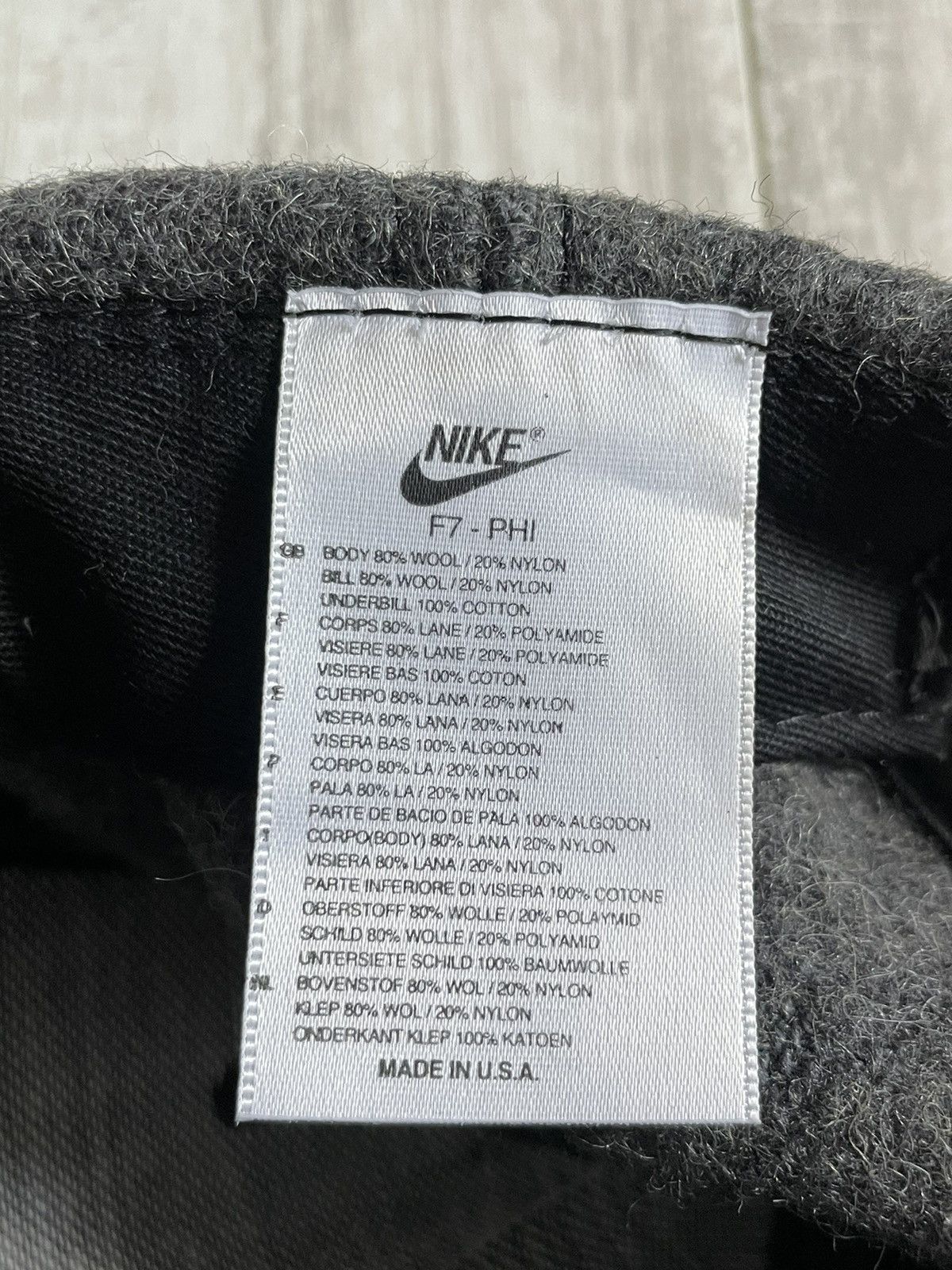 Nike × Vintage Vintage Nike 90’s Wool Hat Cap Teddy Logo Made In USA Size ONE SIZE - 7 Thumbnail