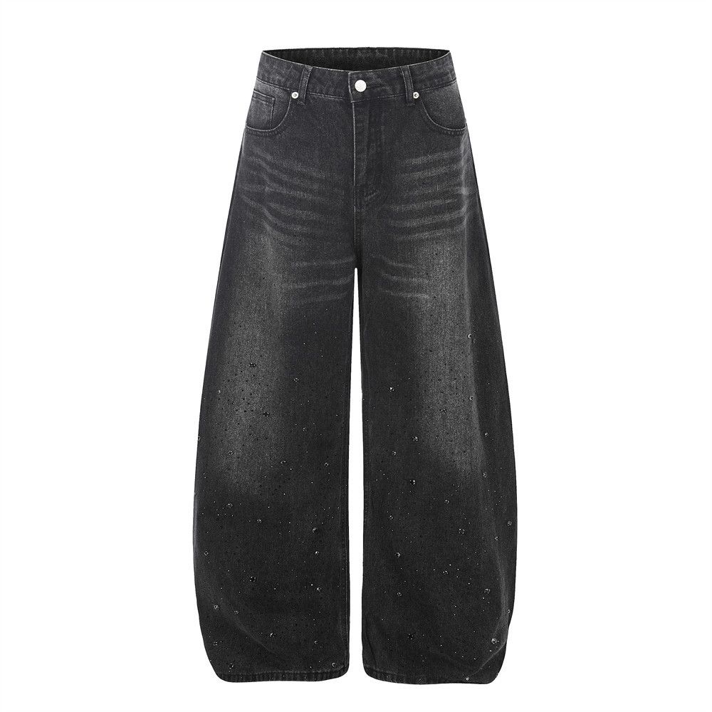 Vintage Men's High-Street Washed Loose Distressed "Scythe-Cut" Jeans Size US 32 / EU 48 - 1 Thumbnail