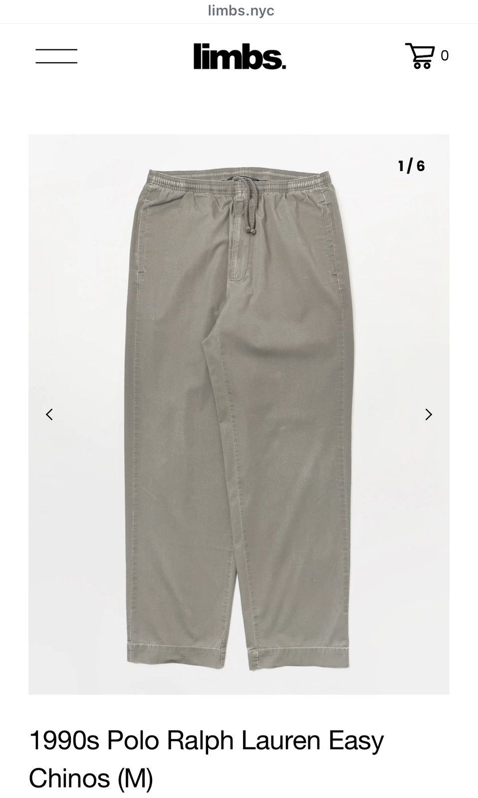 Polo Ralph Lauren 1990’s Polo Ralph Lauren Easy Chinos Size US 32 / EU 48 - 1 Thumbnail